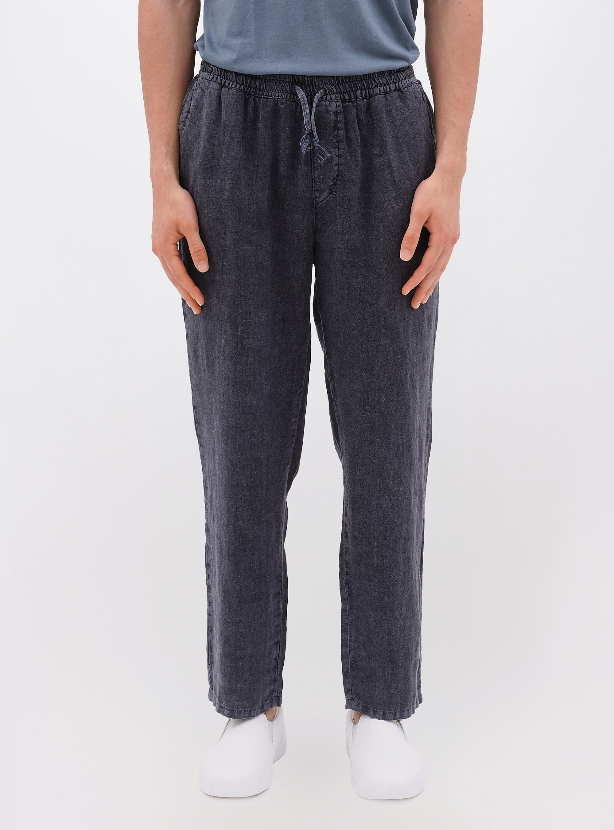 Dirty Laundry Linen Pants - Washed Black