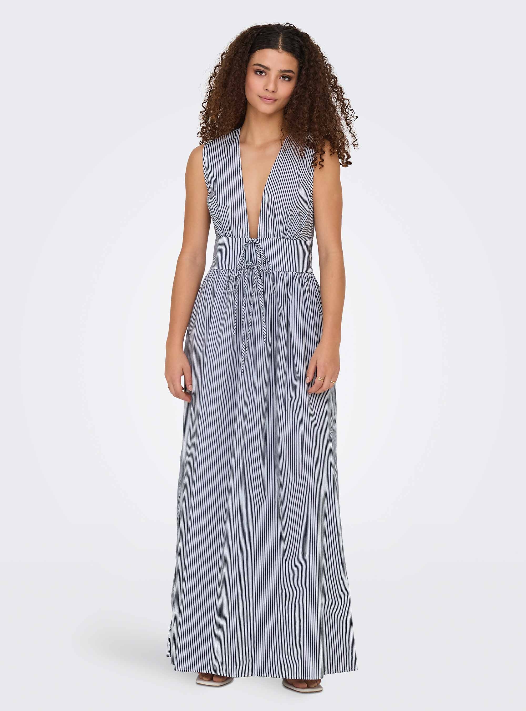 Only Siska V-Neck Maxi Dress - White