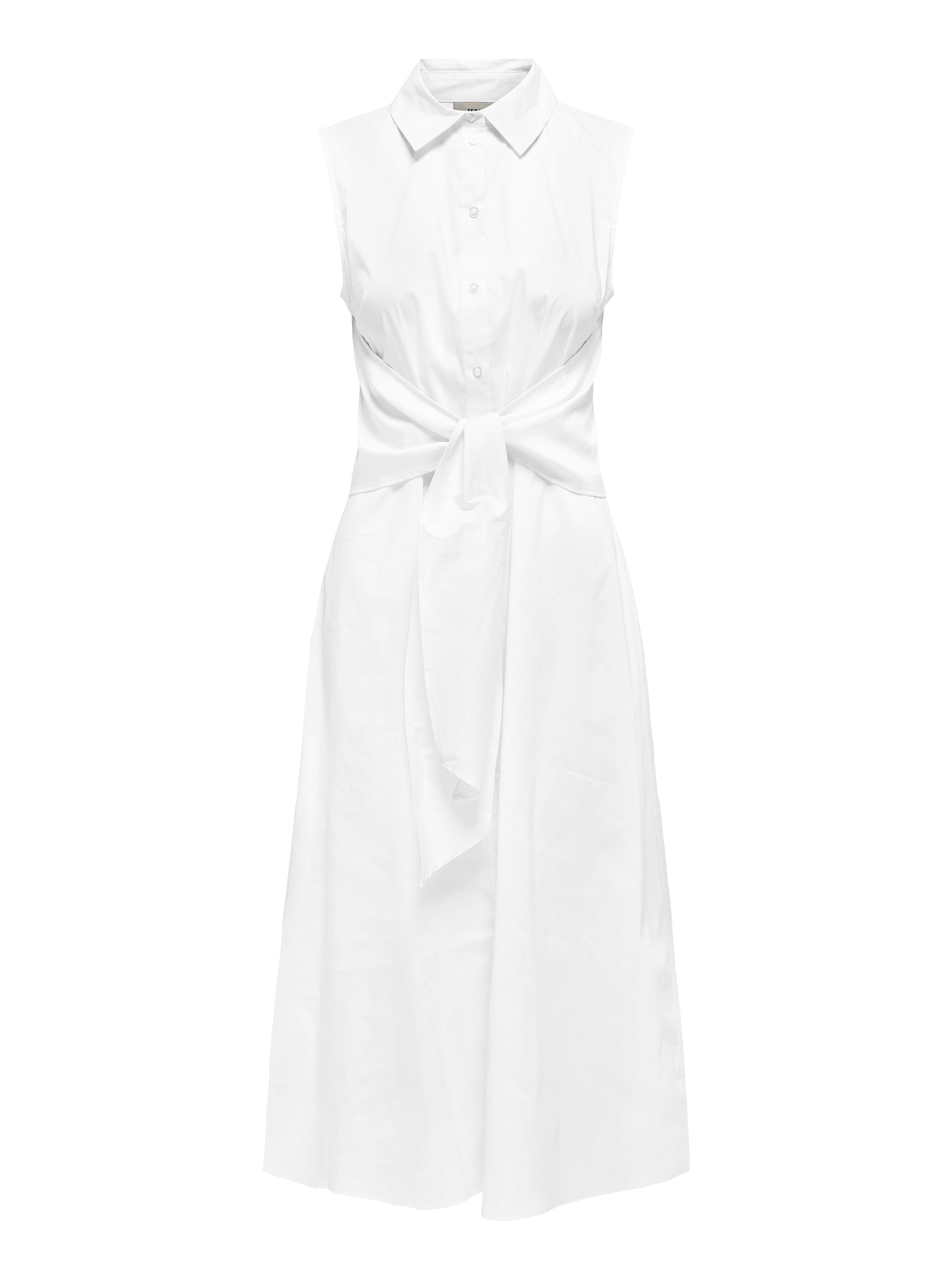 JDY by Only Mio Tie Midi Dress - White