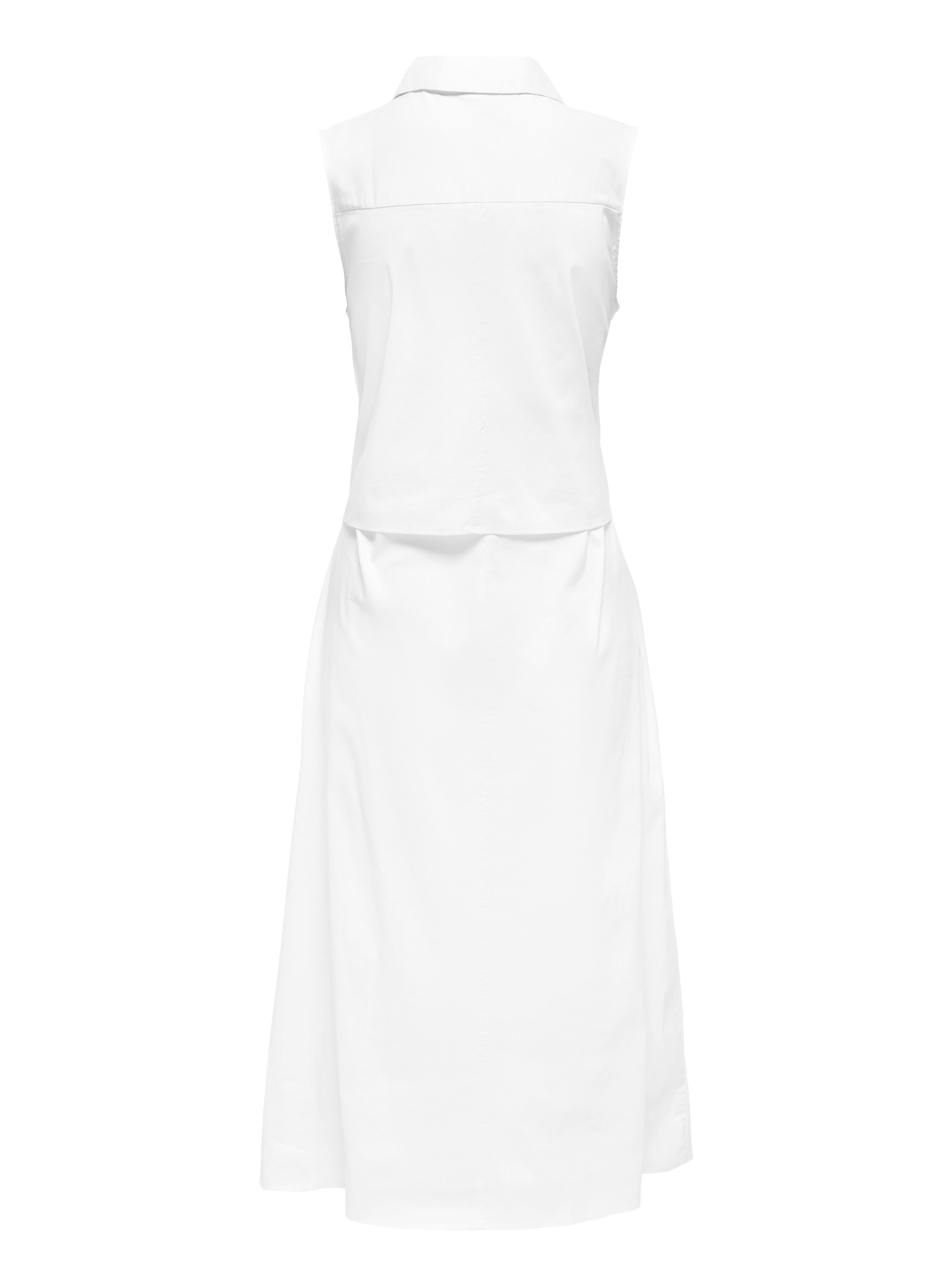 JDY by Only Mio Tie Midi Dress - White