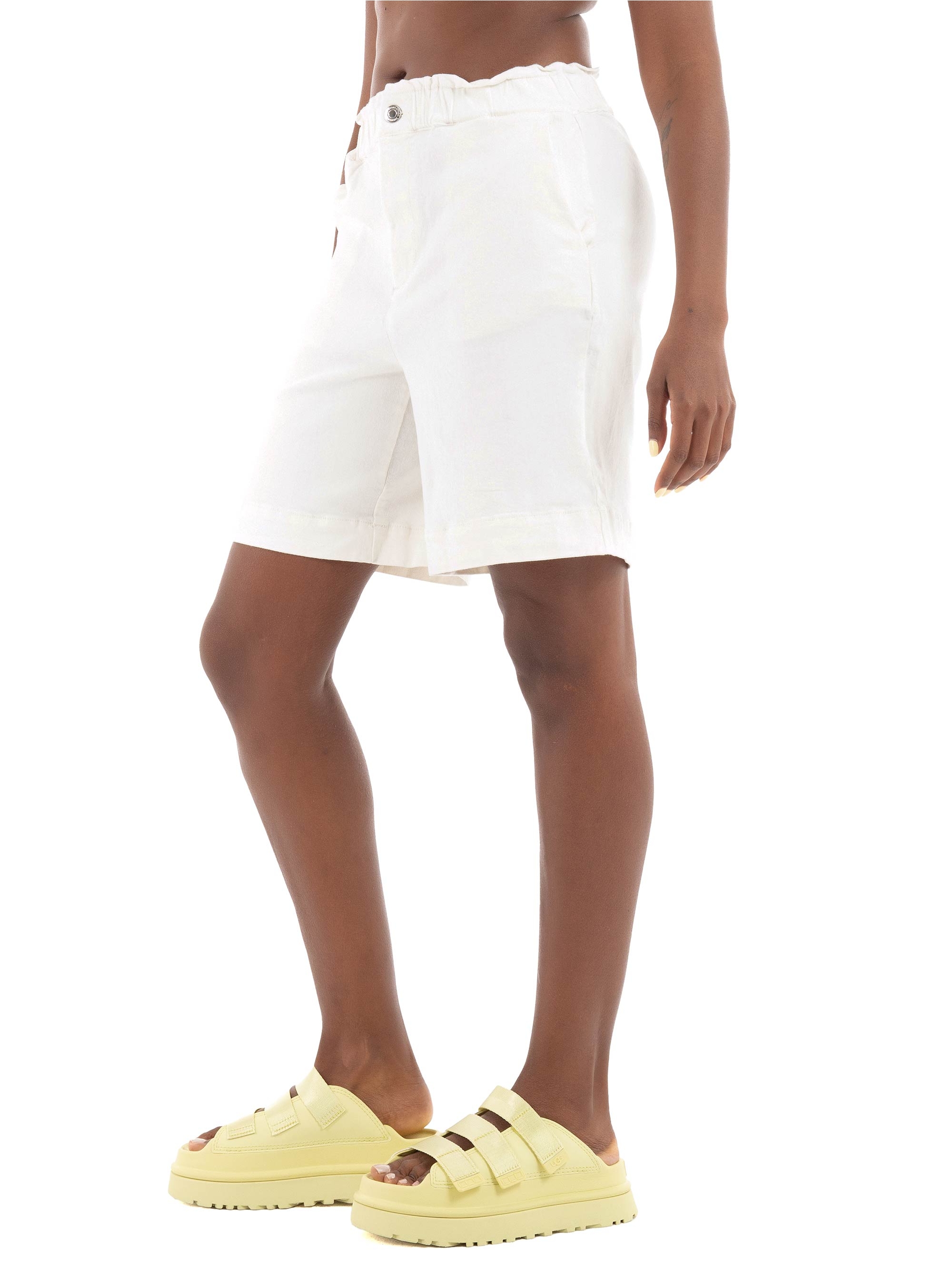Vero Moda Wild High Rise Paperbag Shorts - Off White