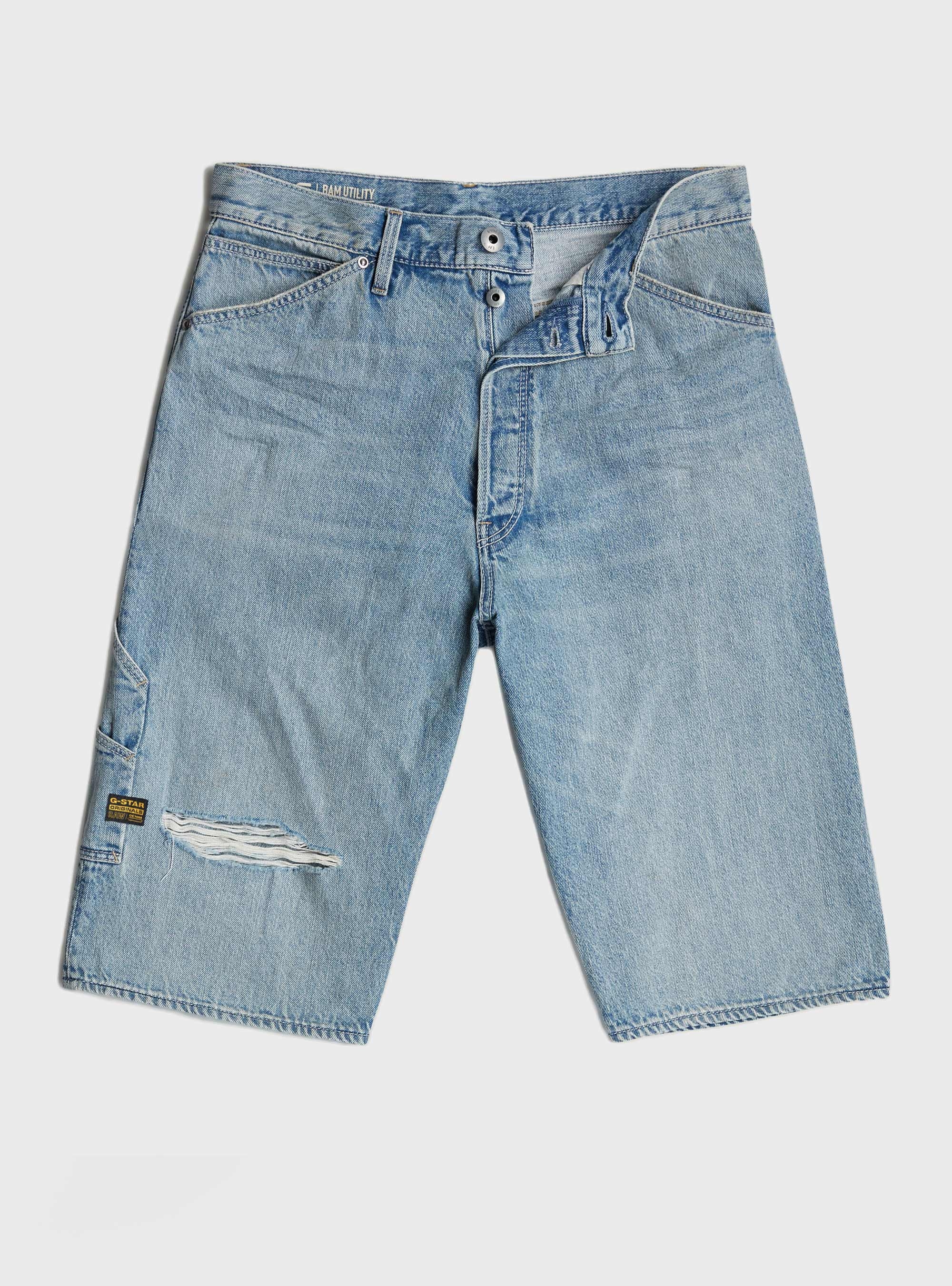 G-Star Bam Logger Shorts - Light Aged Denim