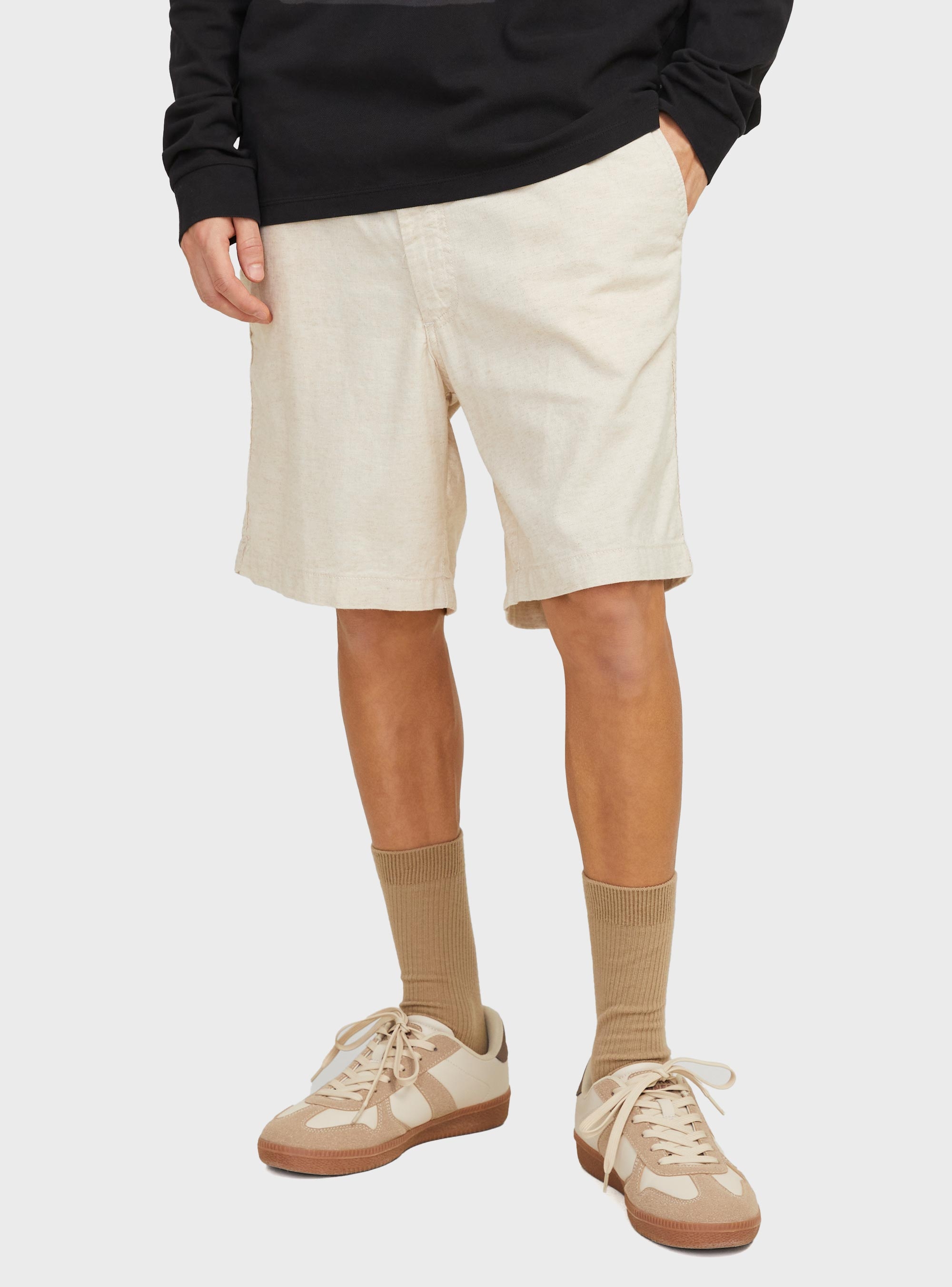 Jack & Jones Jaiden Campaign Hybrid Bondi Shorts - Ecru
