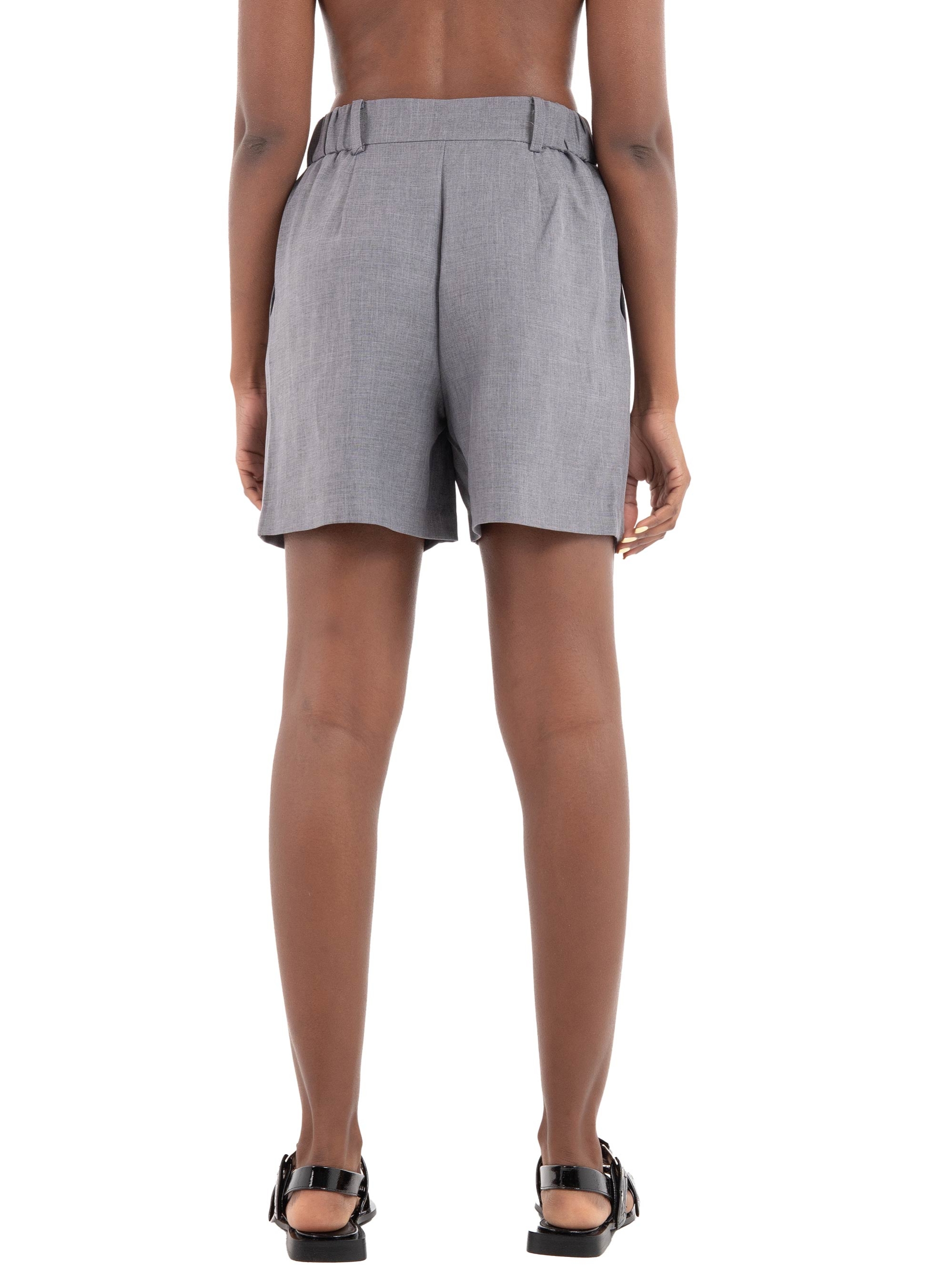 Only Linda High Waist Shorts - Medium Grey Melange