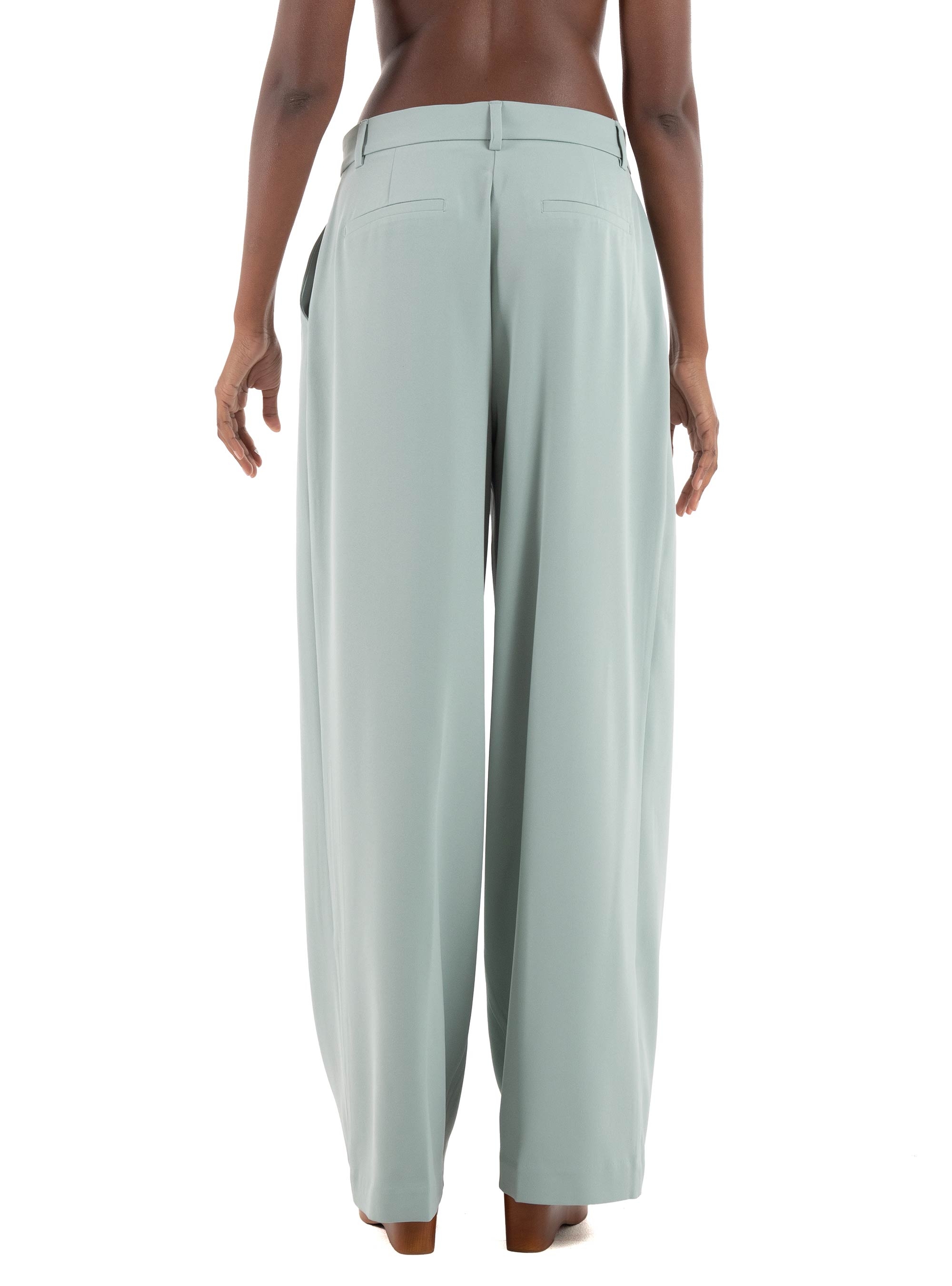 Only Marie Mid Waist Wide Pants - Light Aquamarine