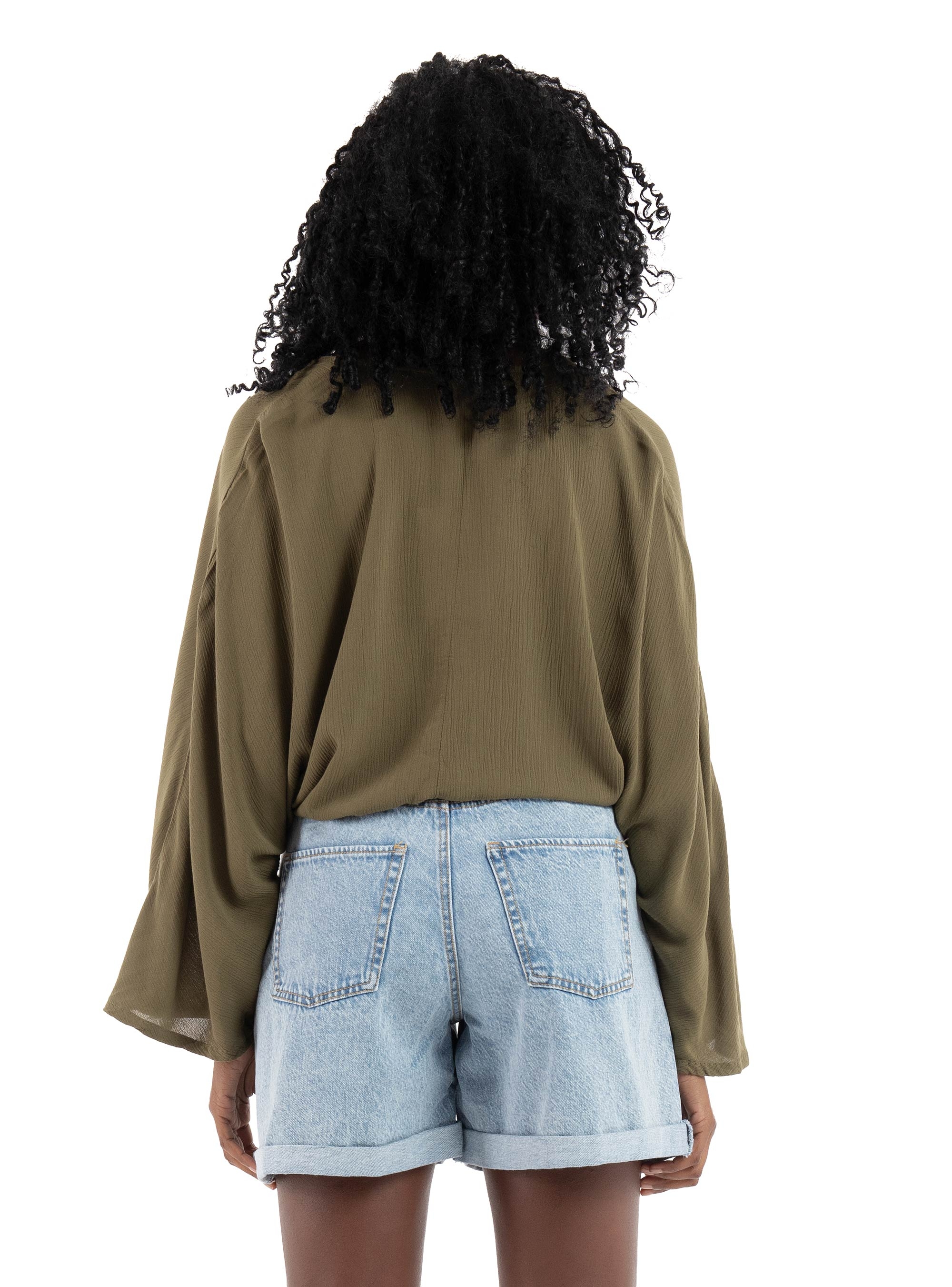 Only Chiara Knot Top - Olive 