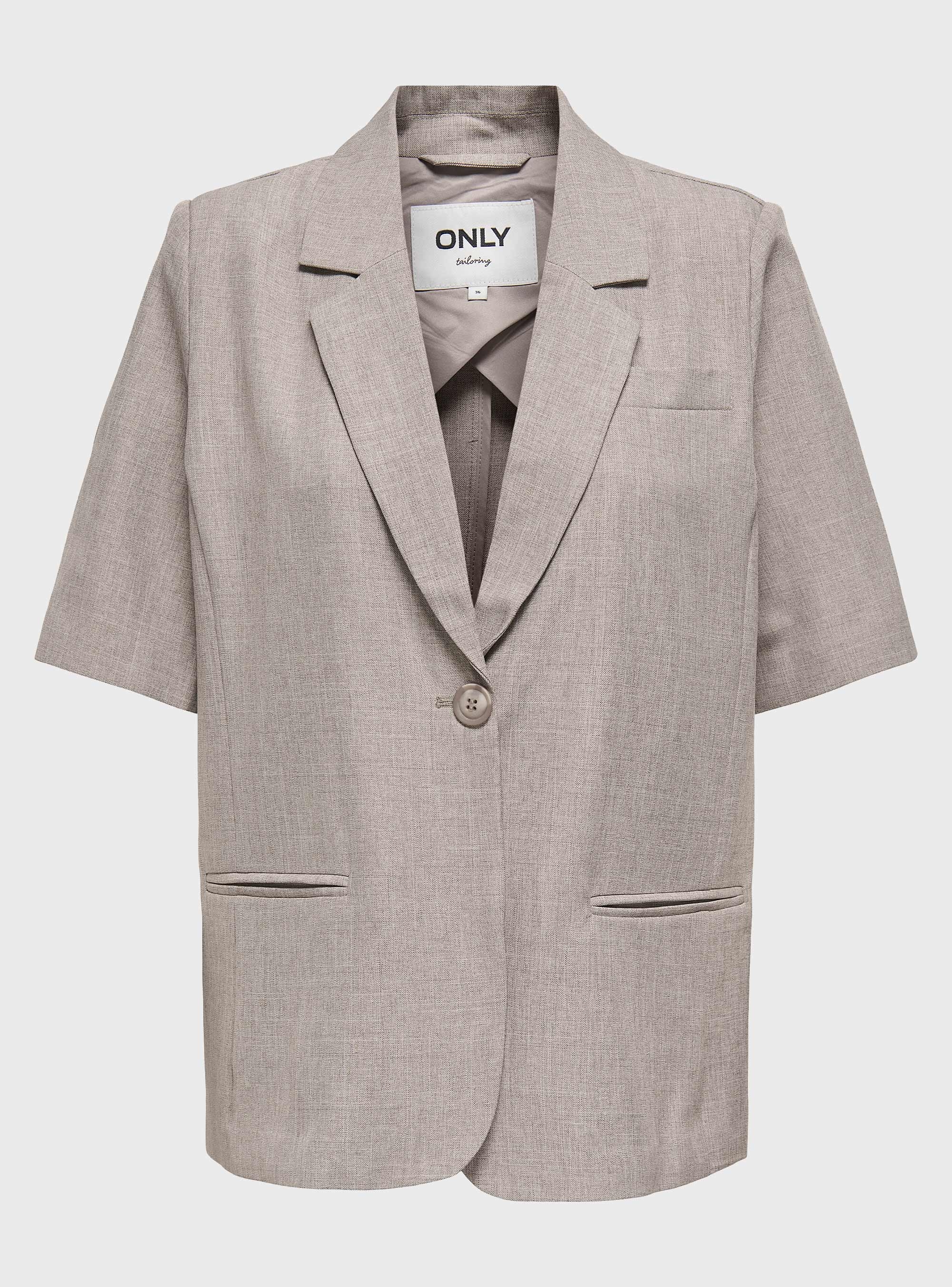 Only Linda Short Sleeve Oversized Blazer - Light Beige