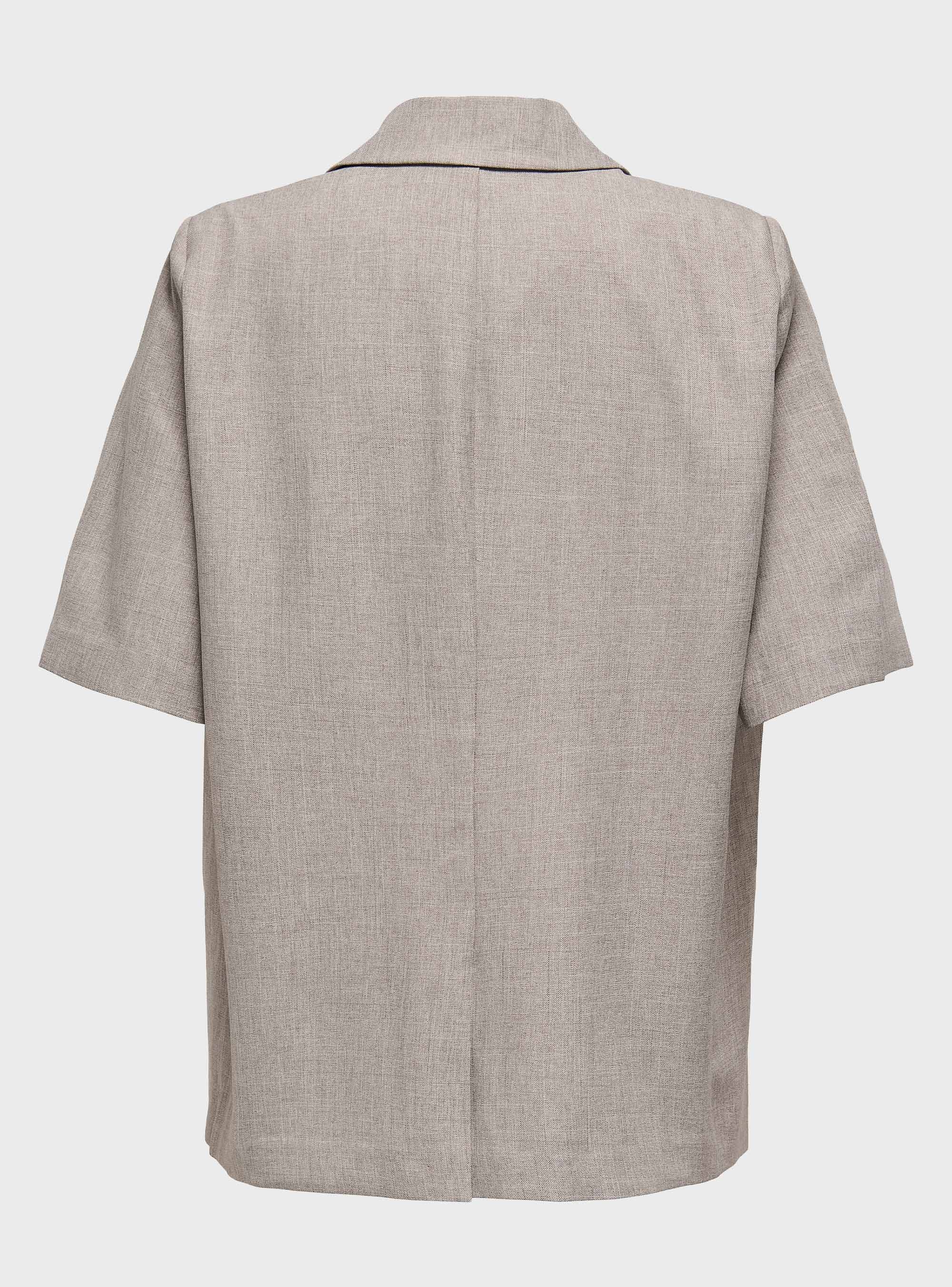 Only Linda Short Sleeve Oversized Blazer - Light Beige
