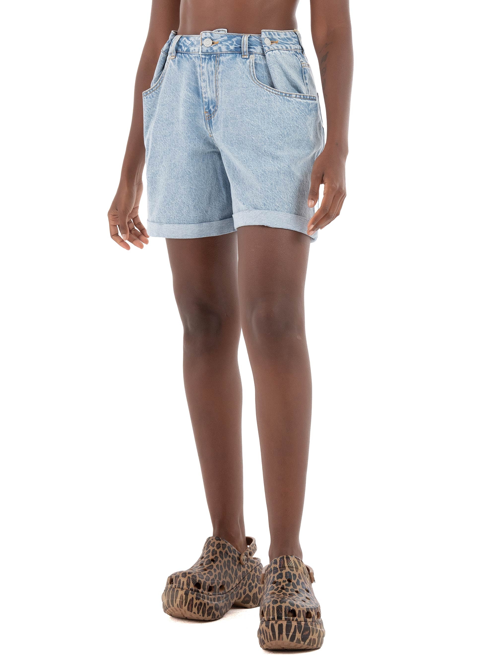 JJXX Dora Nara Loose High Waist Shorts - Light Aged Denim