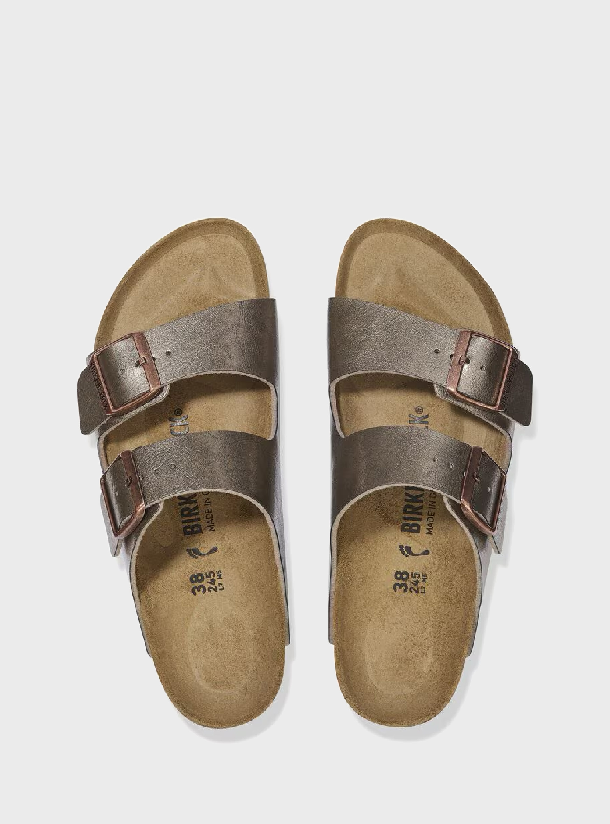 Birkenstock Arizona Narrow Fit Birko Flor Sandals - Taupe