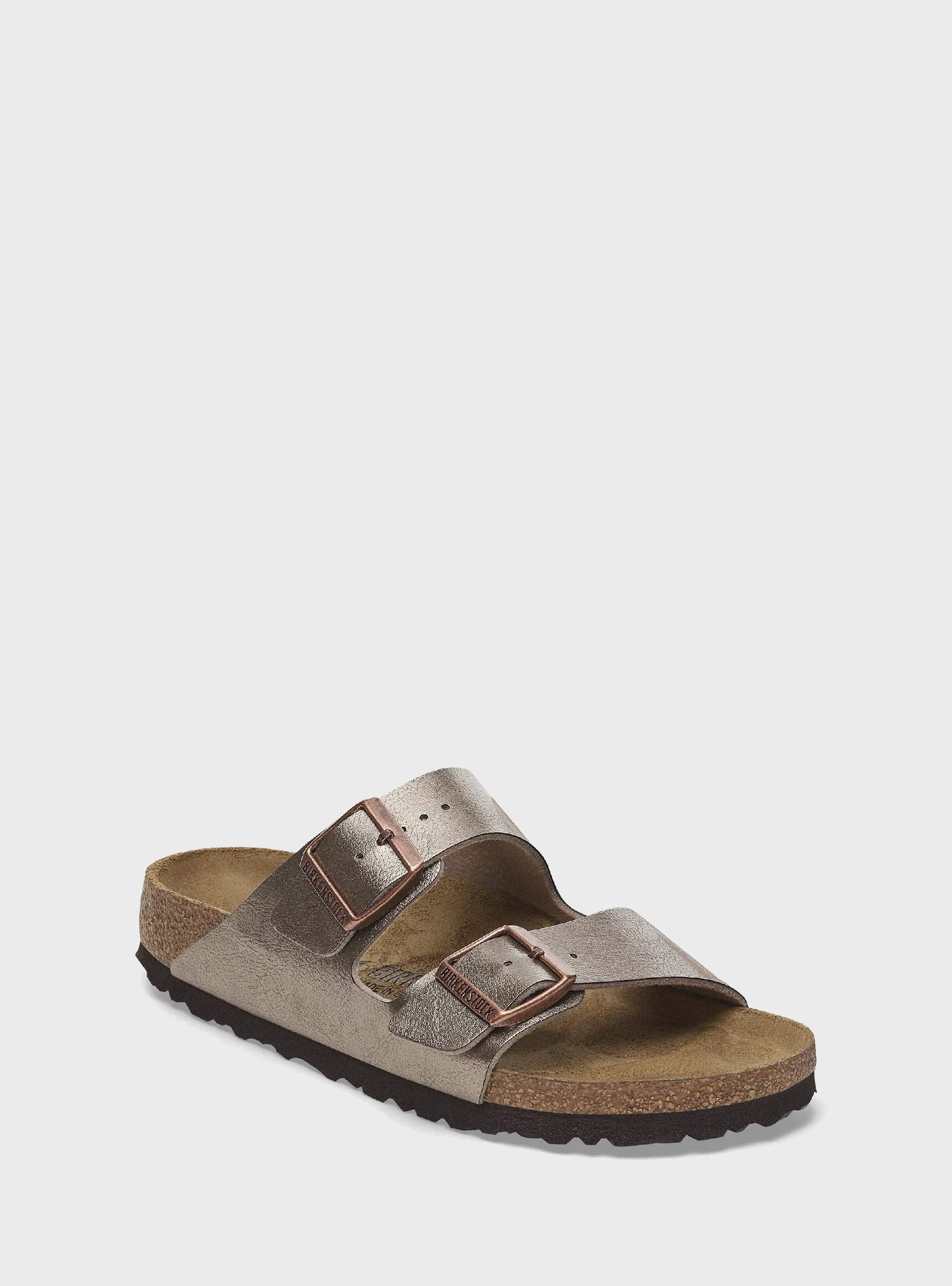 Birkenstock Arizona Narrow Fit Birko Flor Sandals - Taupe