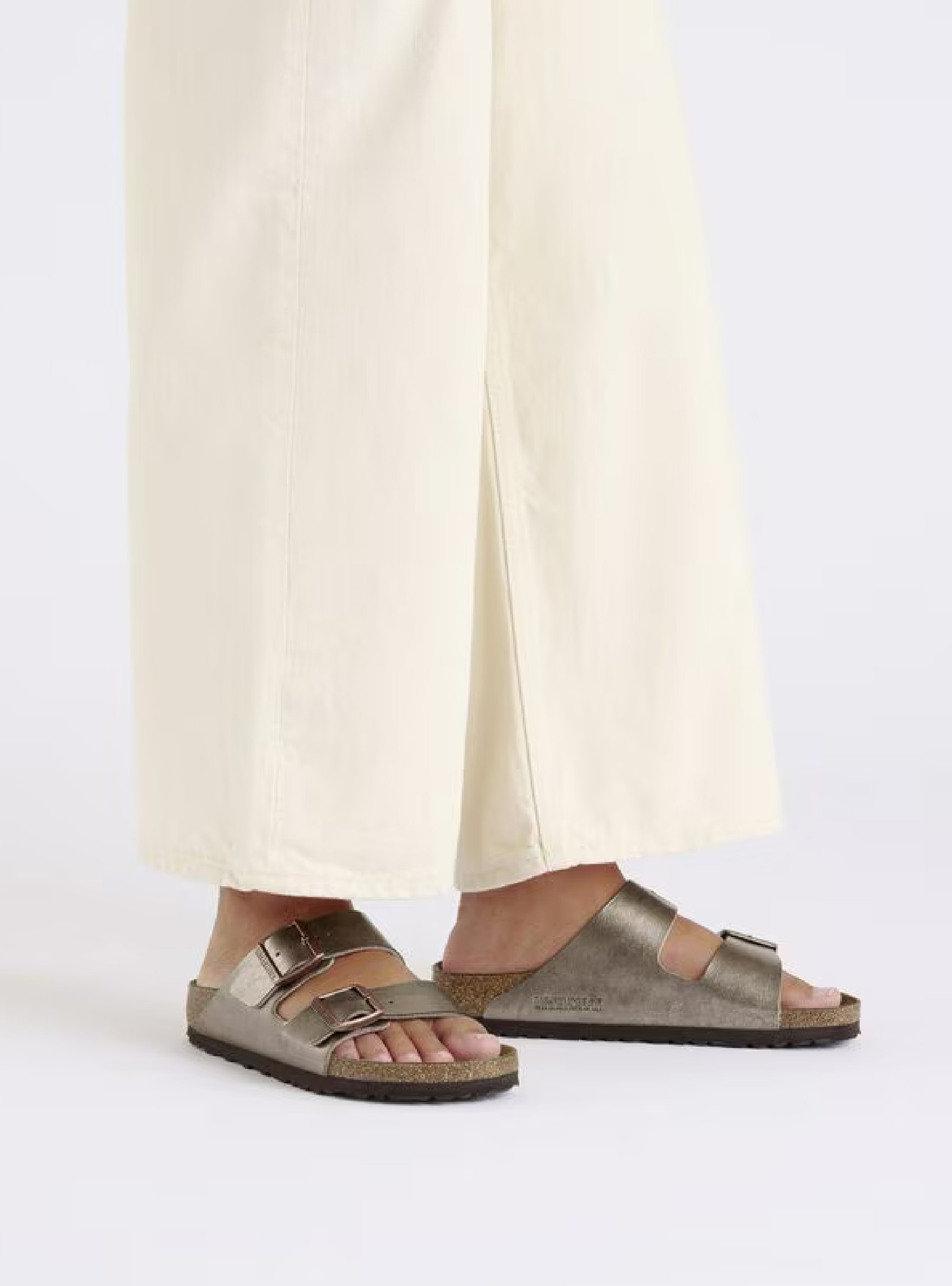 Birkenstock Arizona Narrow Fit Birko Flor Sandals - Taupe