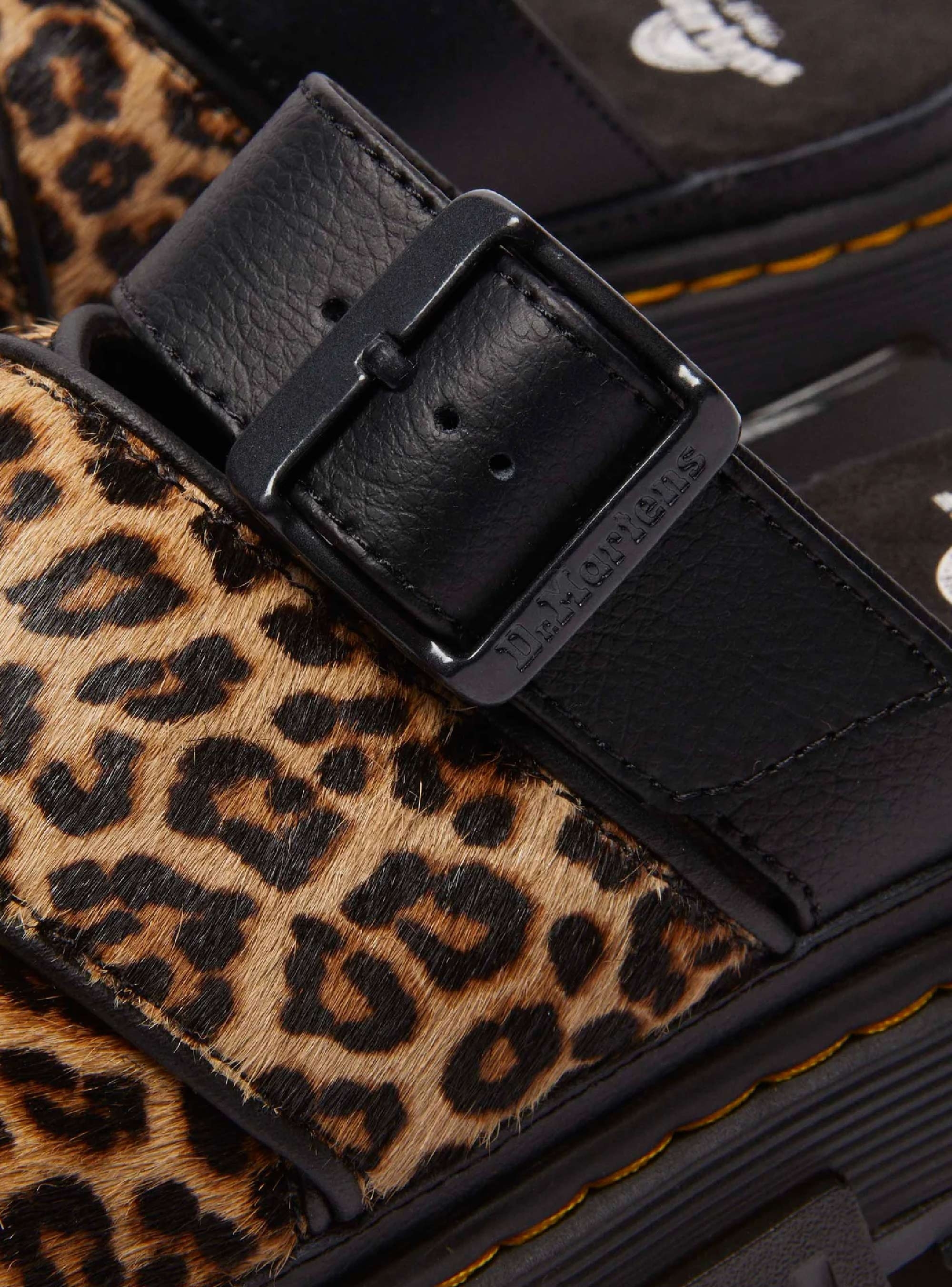 Dr Martens Mattison Leopard Slide Sandals - Leopard Print