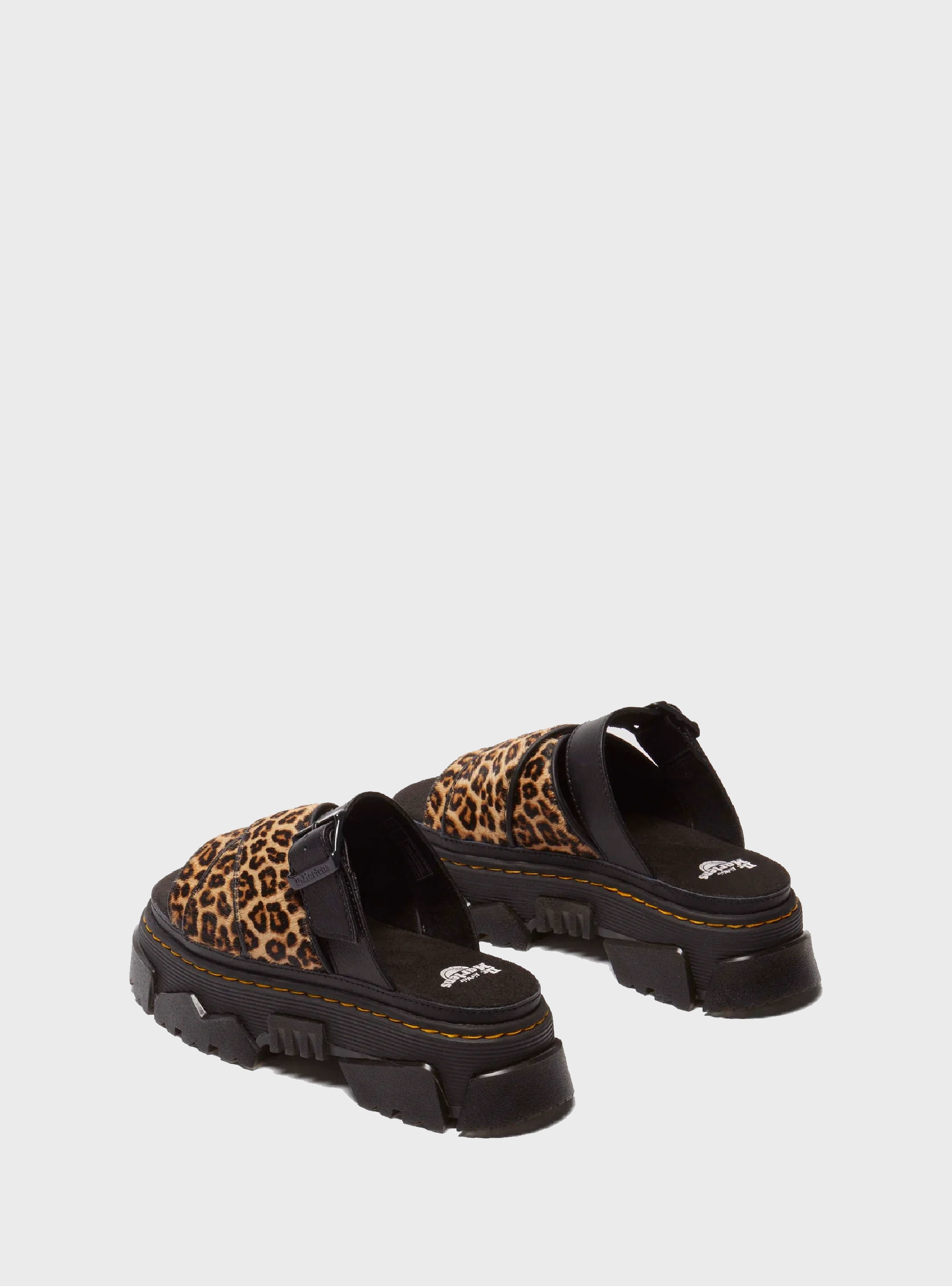 Dr Martens Mattison Leopard Slide Sandals - Leopard Print