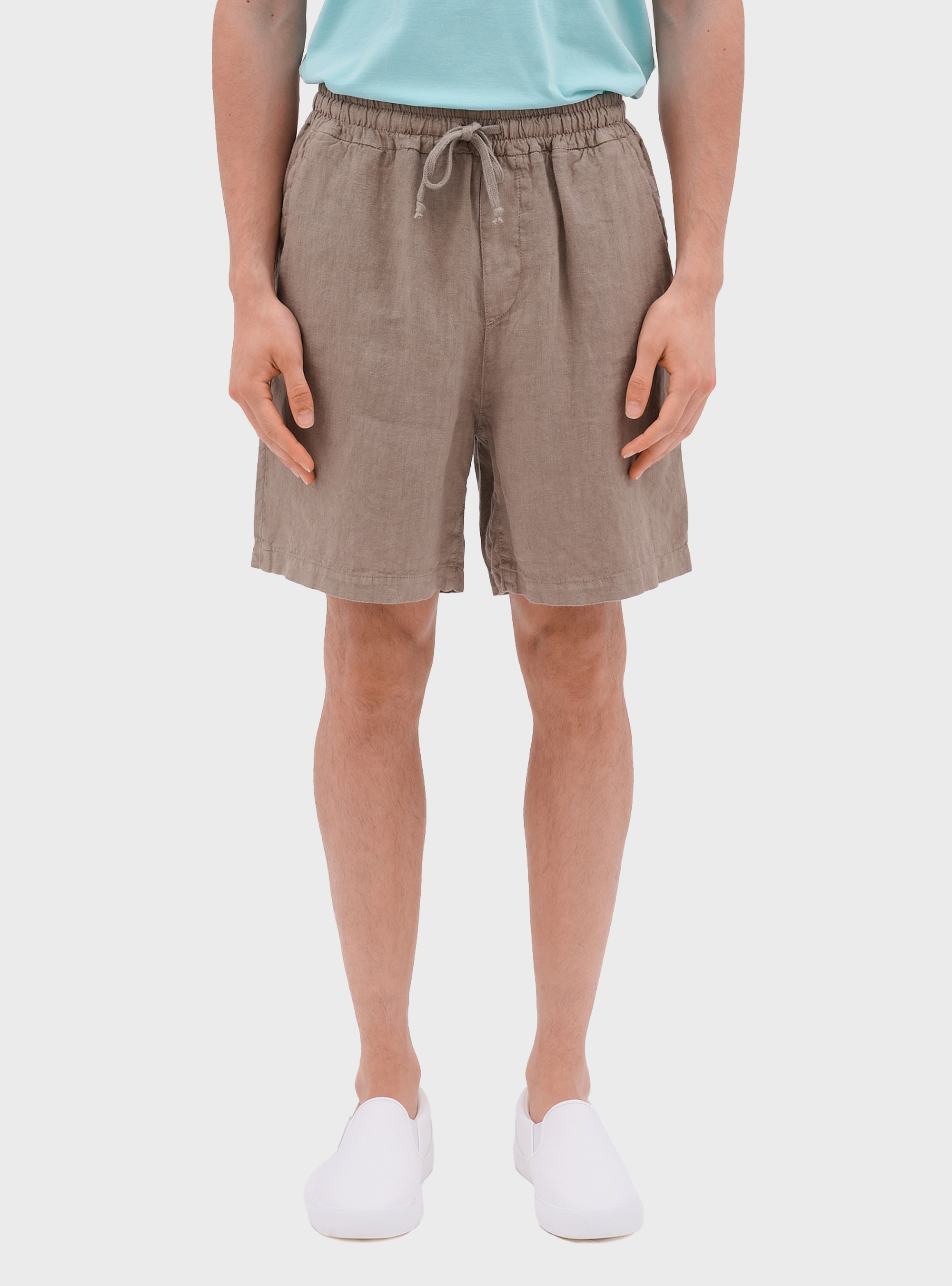 Dirty Laundry Regular Linen Bermuda - Taupe