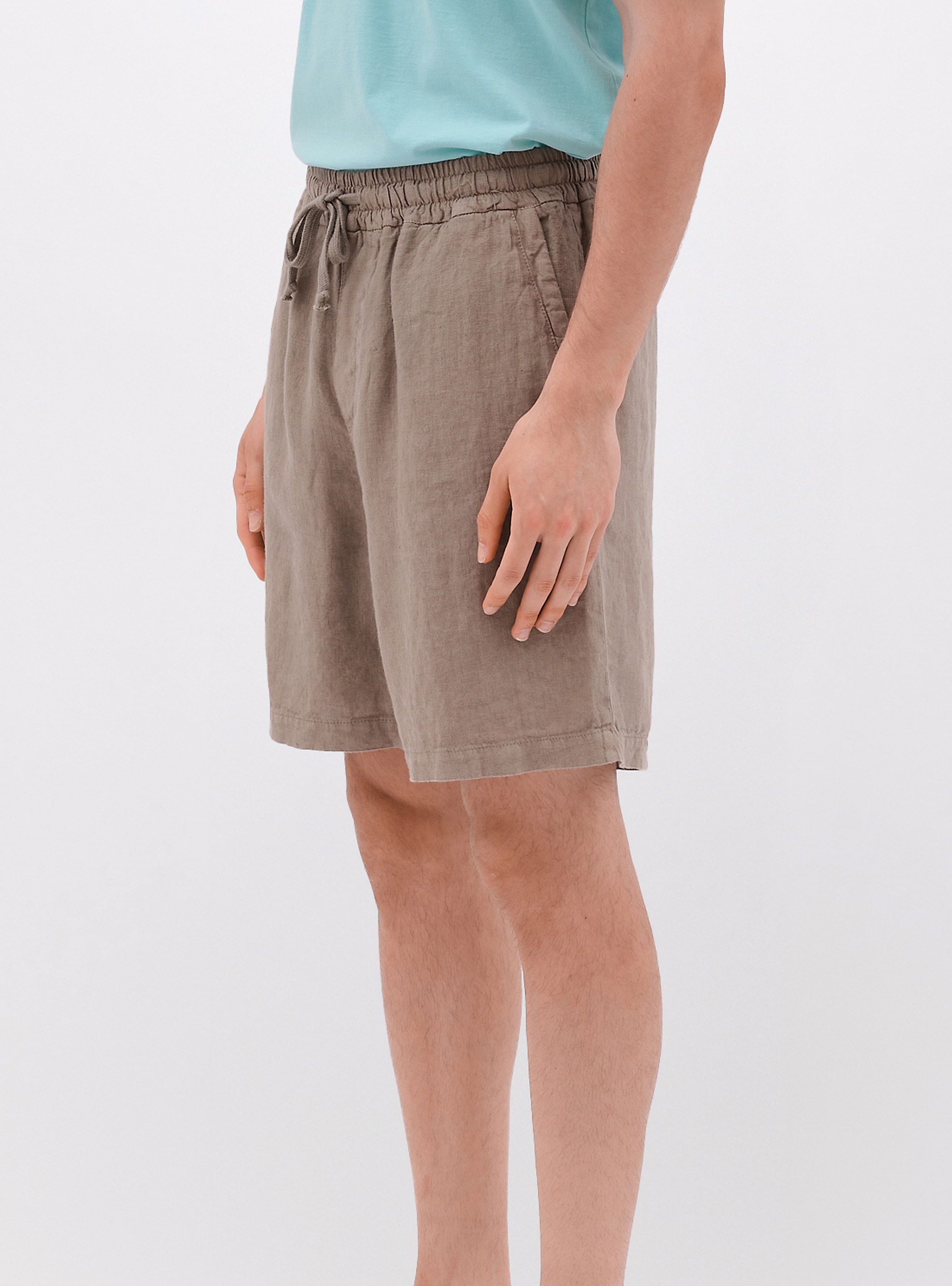 Dirty Laundry Regular Linen Bermuda - Taupe