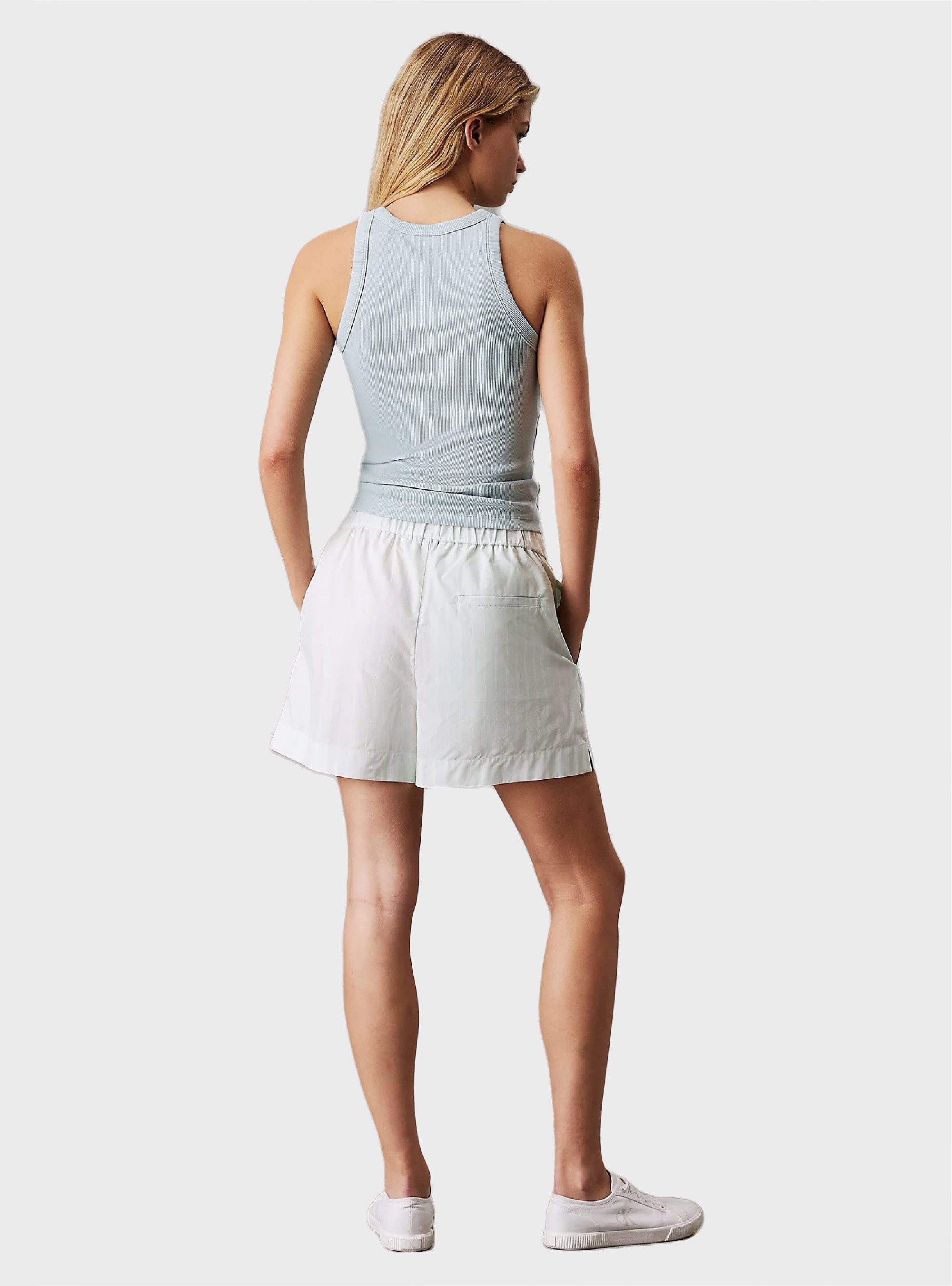 Calvin Klein Summer Poplin Boxer Shorts - Light Aquamarine