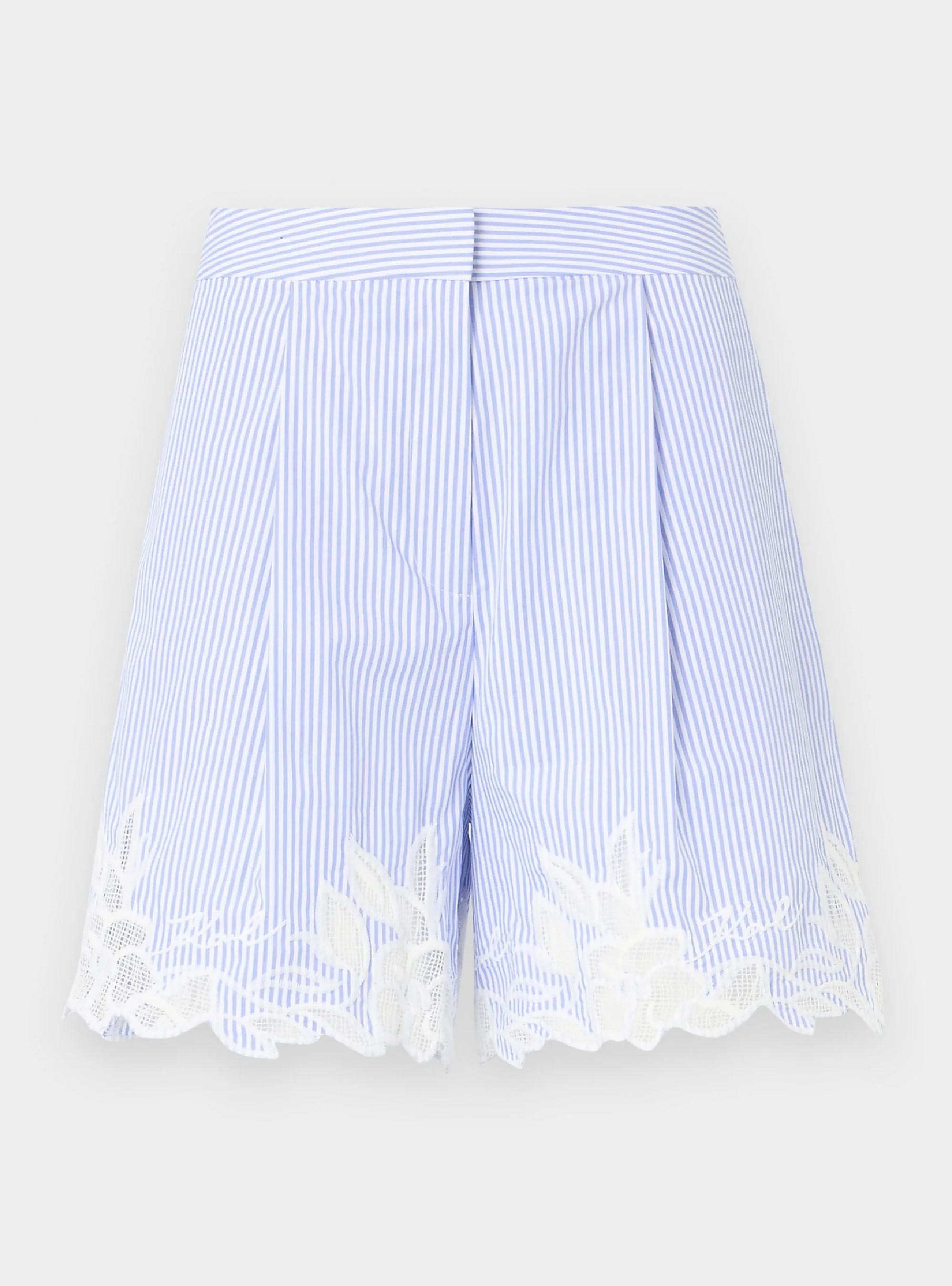 Karl Lagerfeld Embroidery Cut Out Shorts - Ultramarine