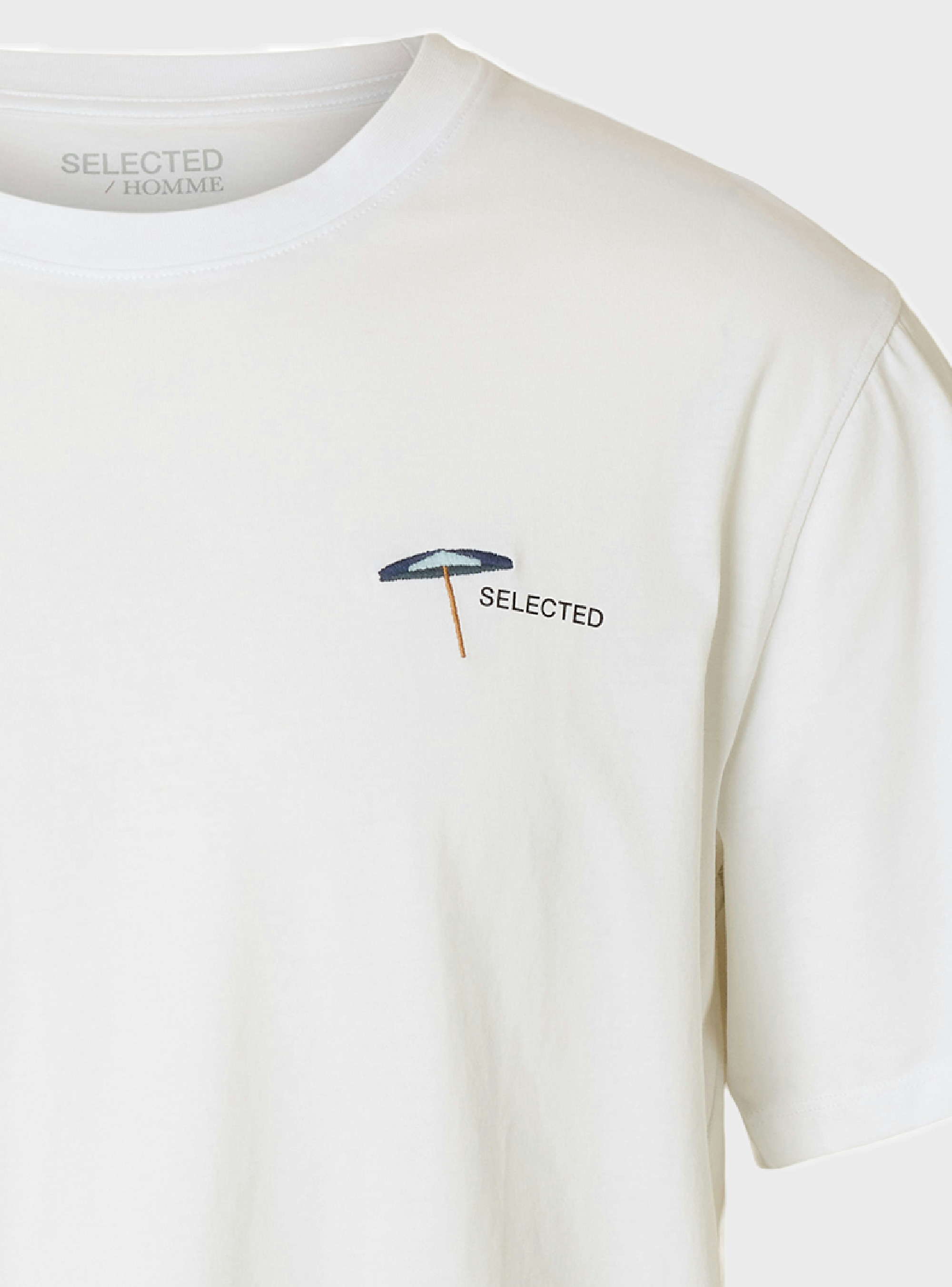 Selected Aspen O-Neck Tee - White