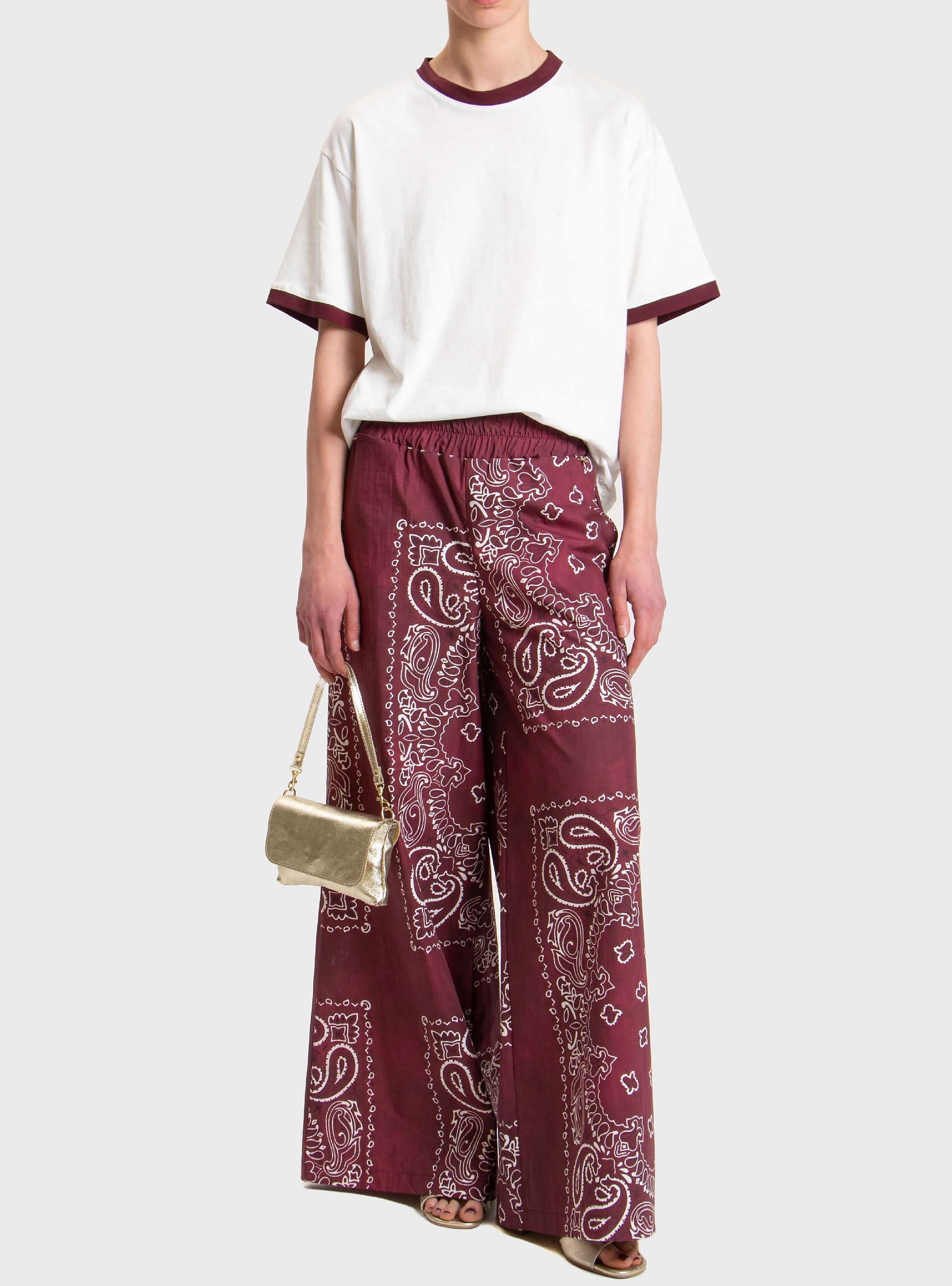 Souvenir Loose Fit Pants - Bordeaux