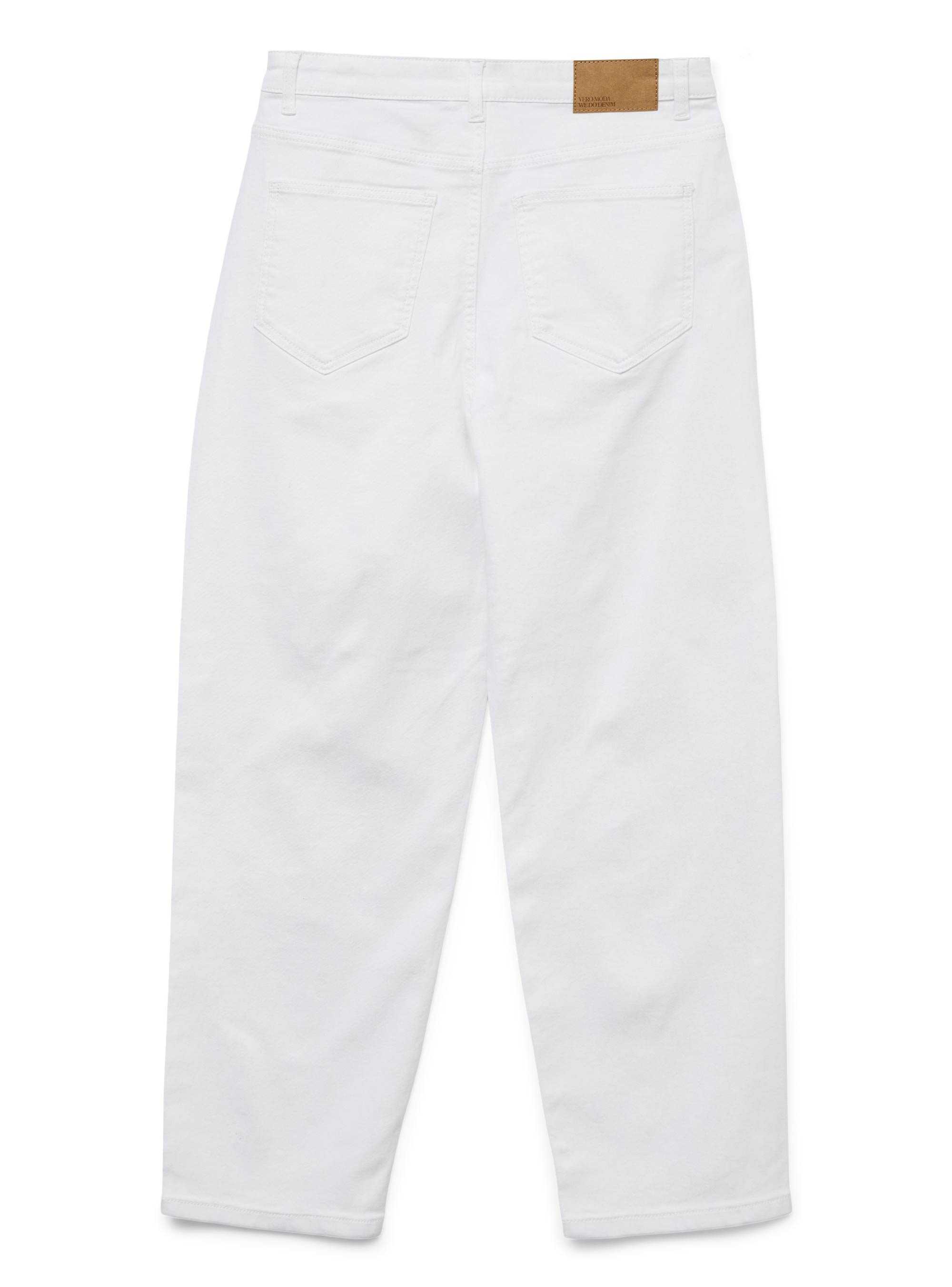 Vero Moda Lia High Rise Barrel Jeans Vi410 - White