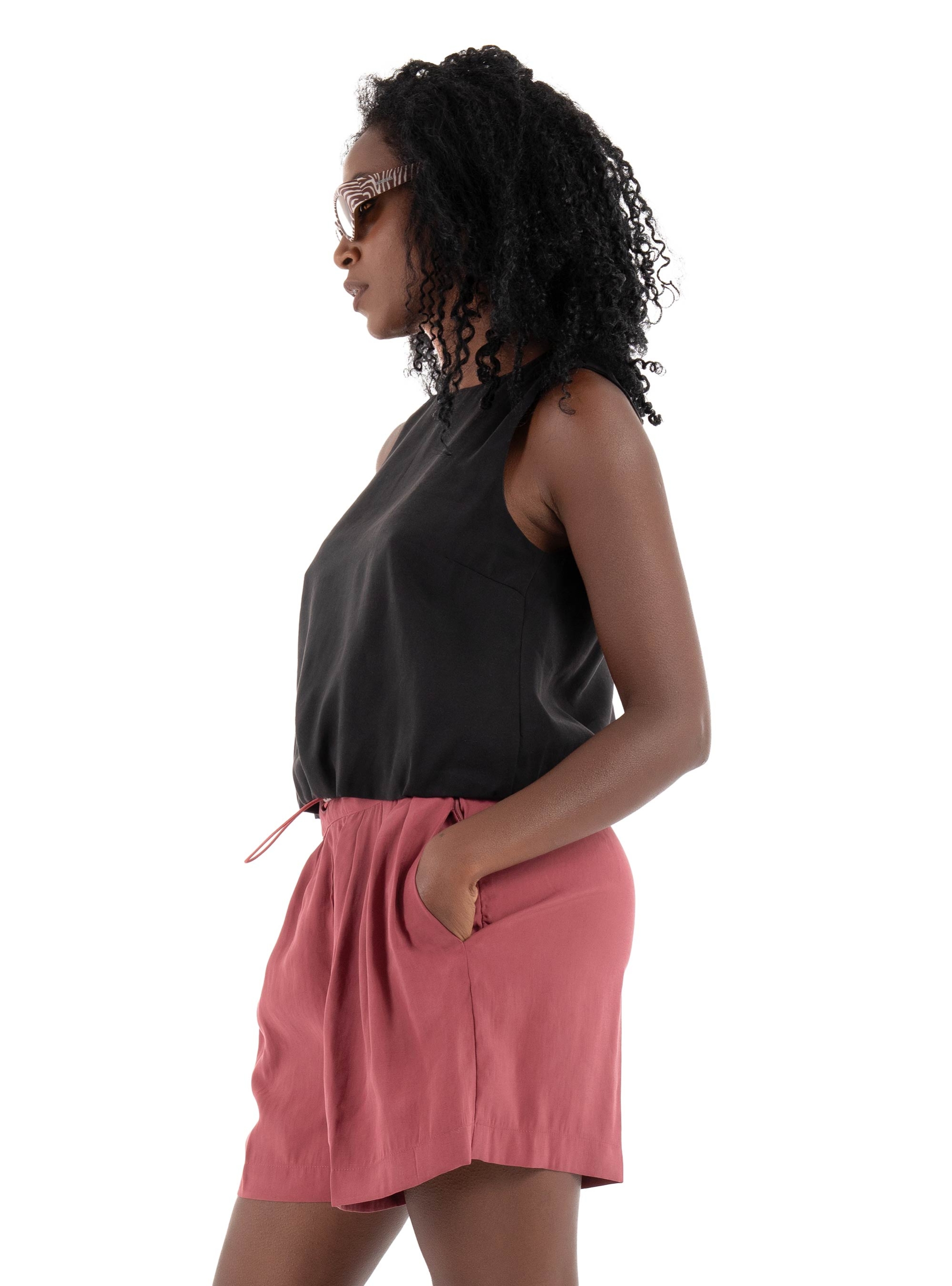 Only Nica Modal Bubble Top - Black