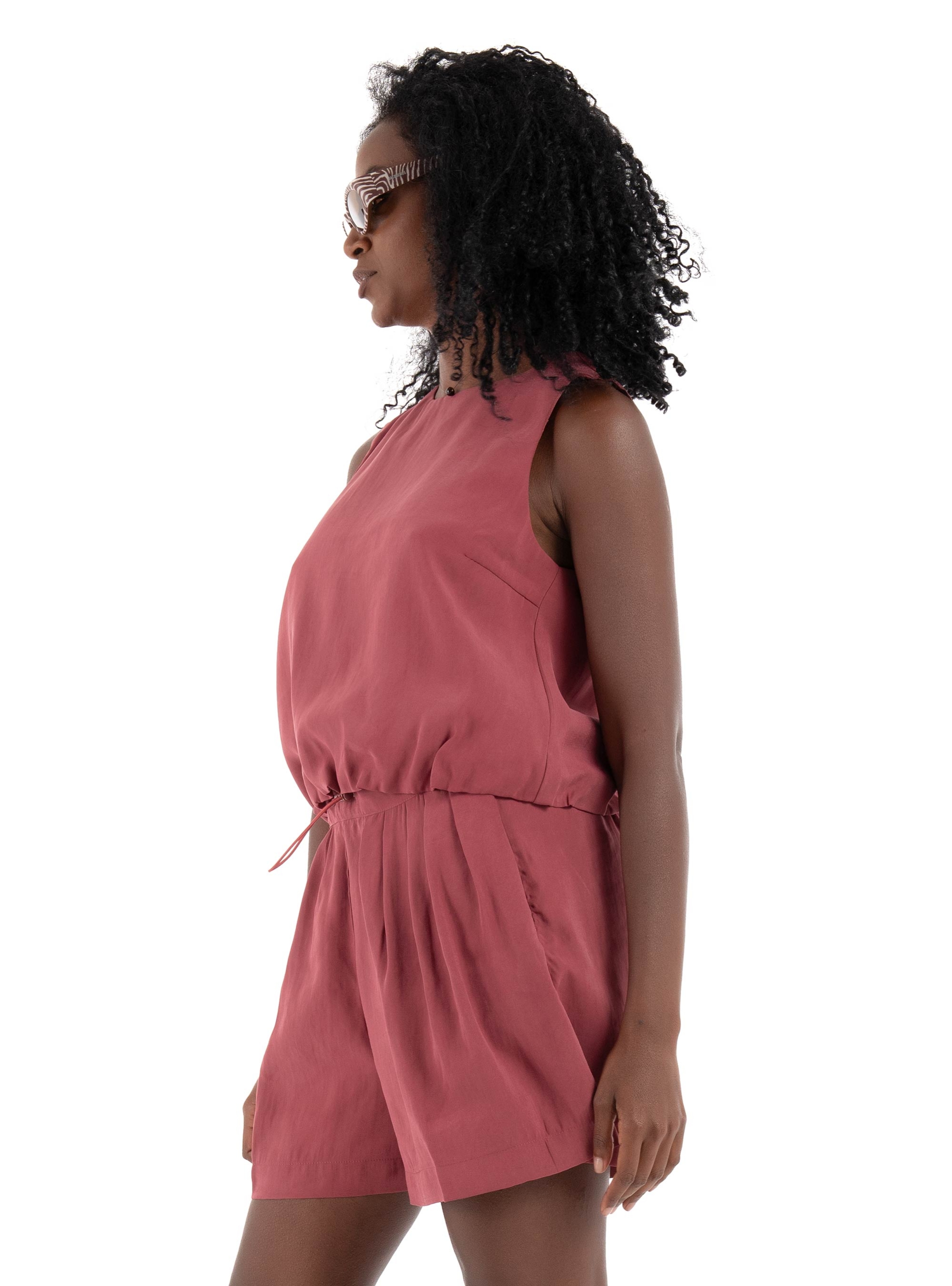 Only Nica Modal Bubble Top - Bordeaux