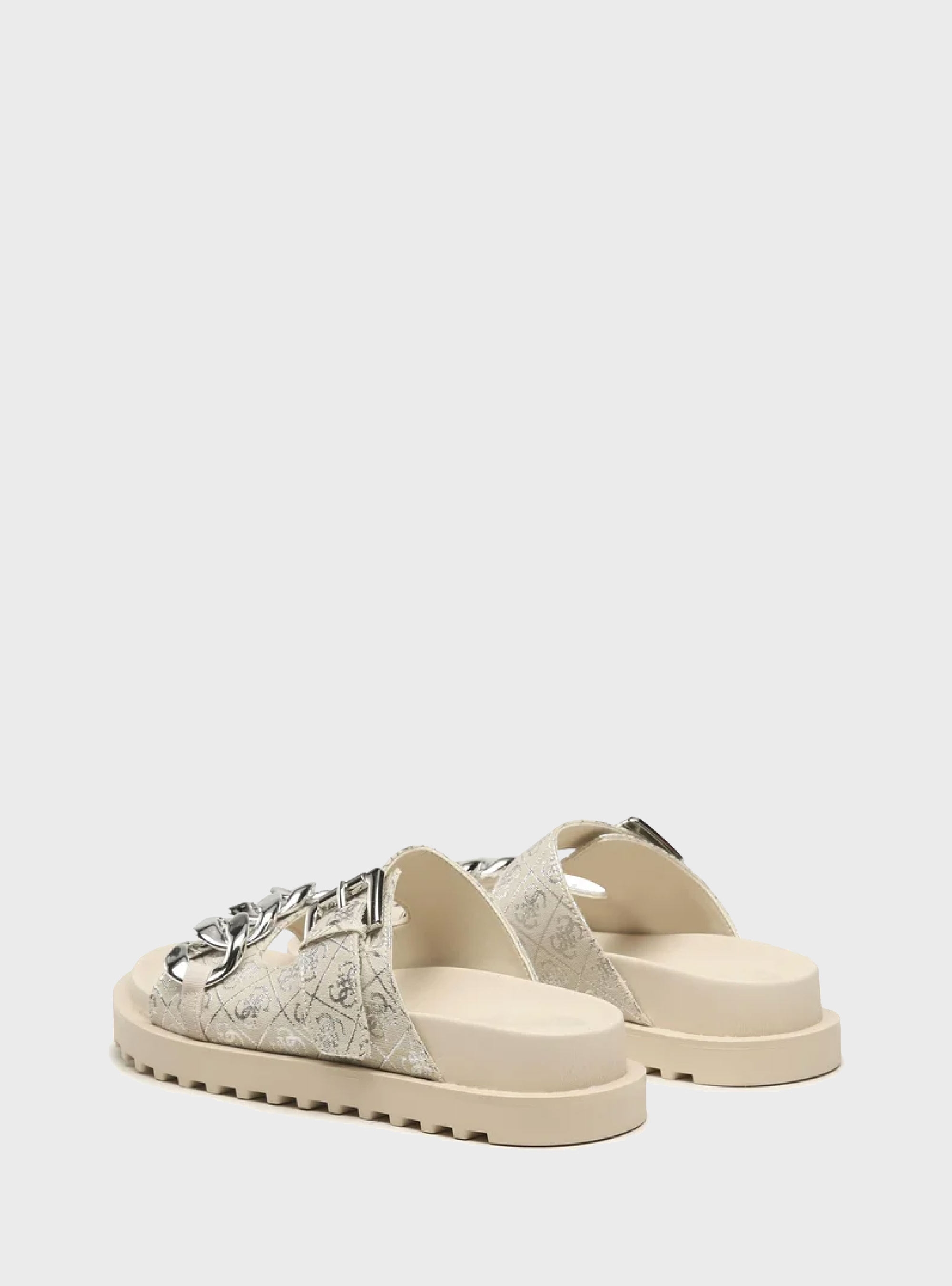 Guess Fatema 4G Logo Slippers - Beige