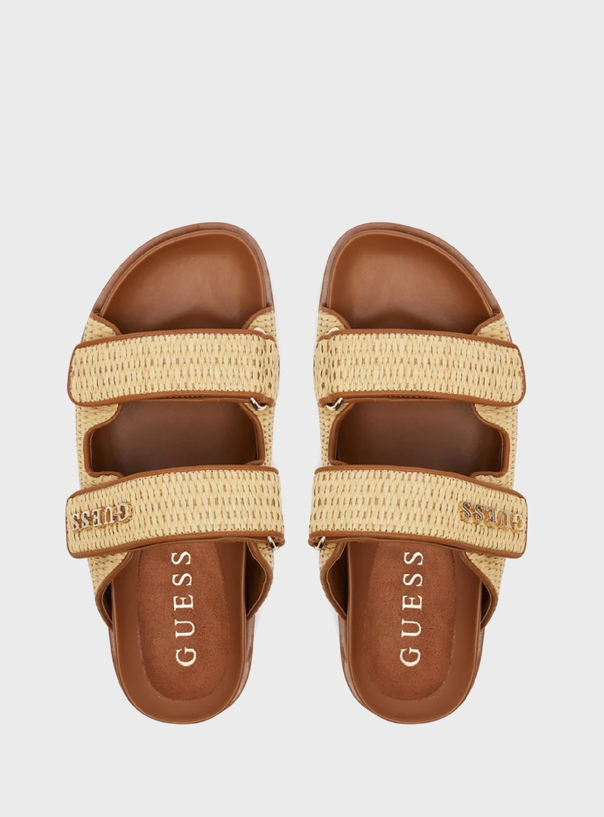 Guess Fadeliza Double-Strap Sandals - Tan