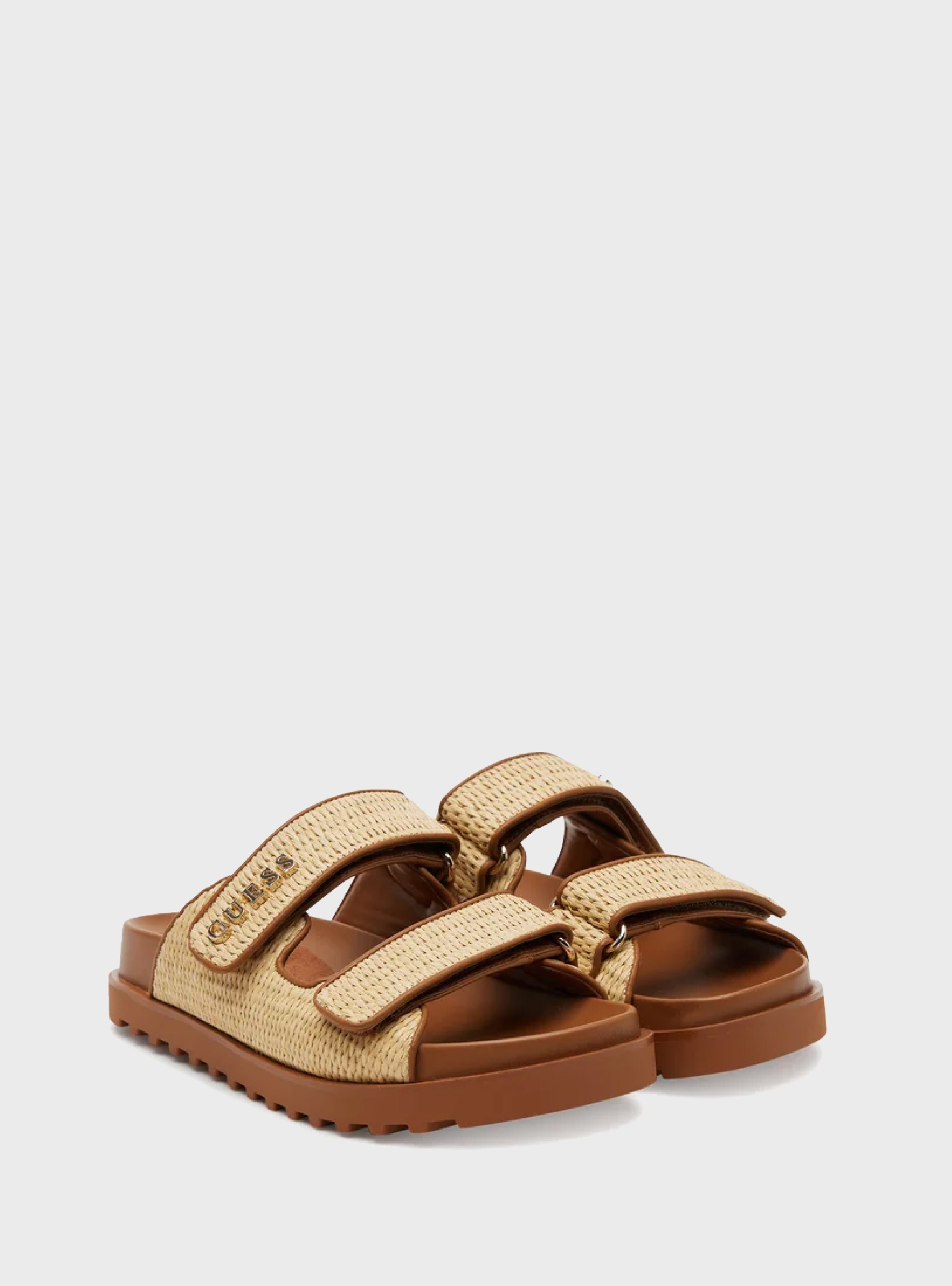 Guess Fadeliza Double-Strap Sandals - Tan