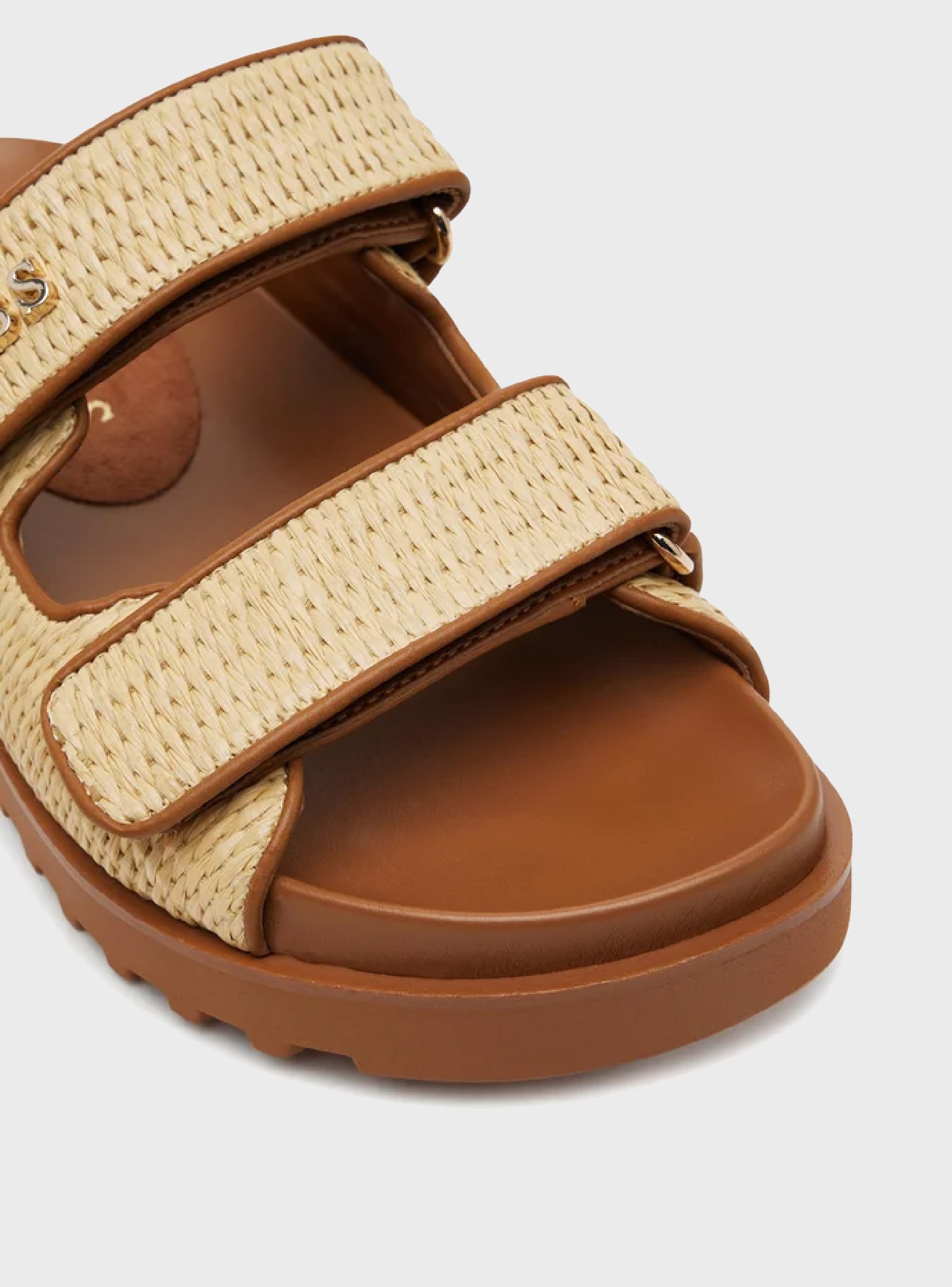 Guess Fadeliza Double-Strap Sandals - Tan