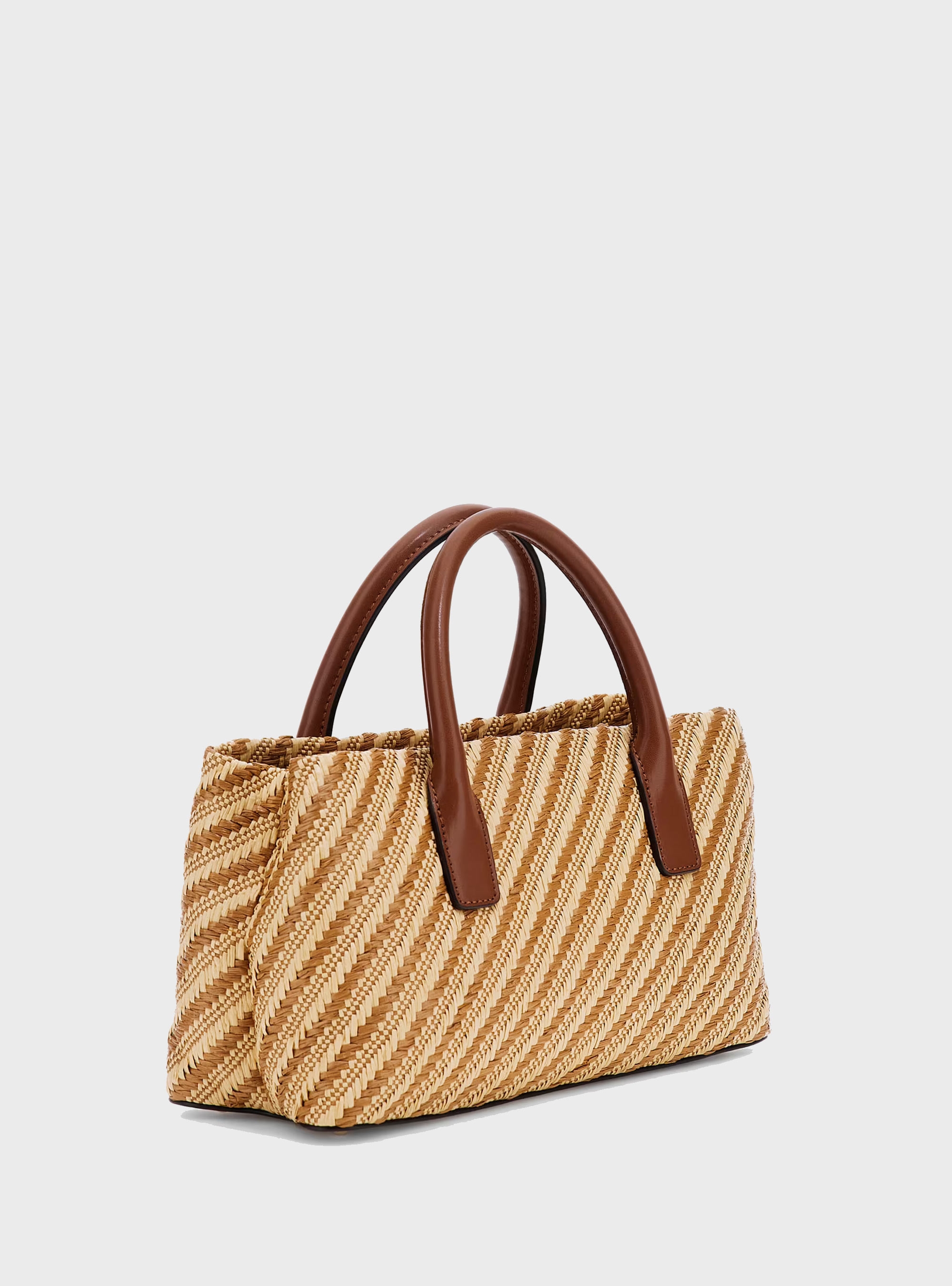 Guess Simona Raffia Handbag - Natural