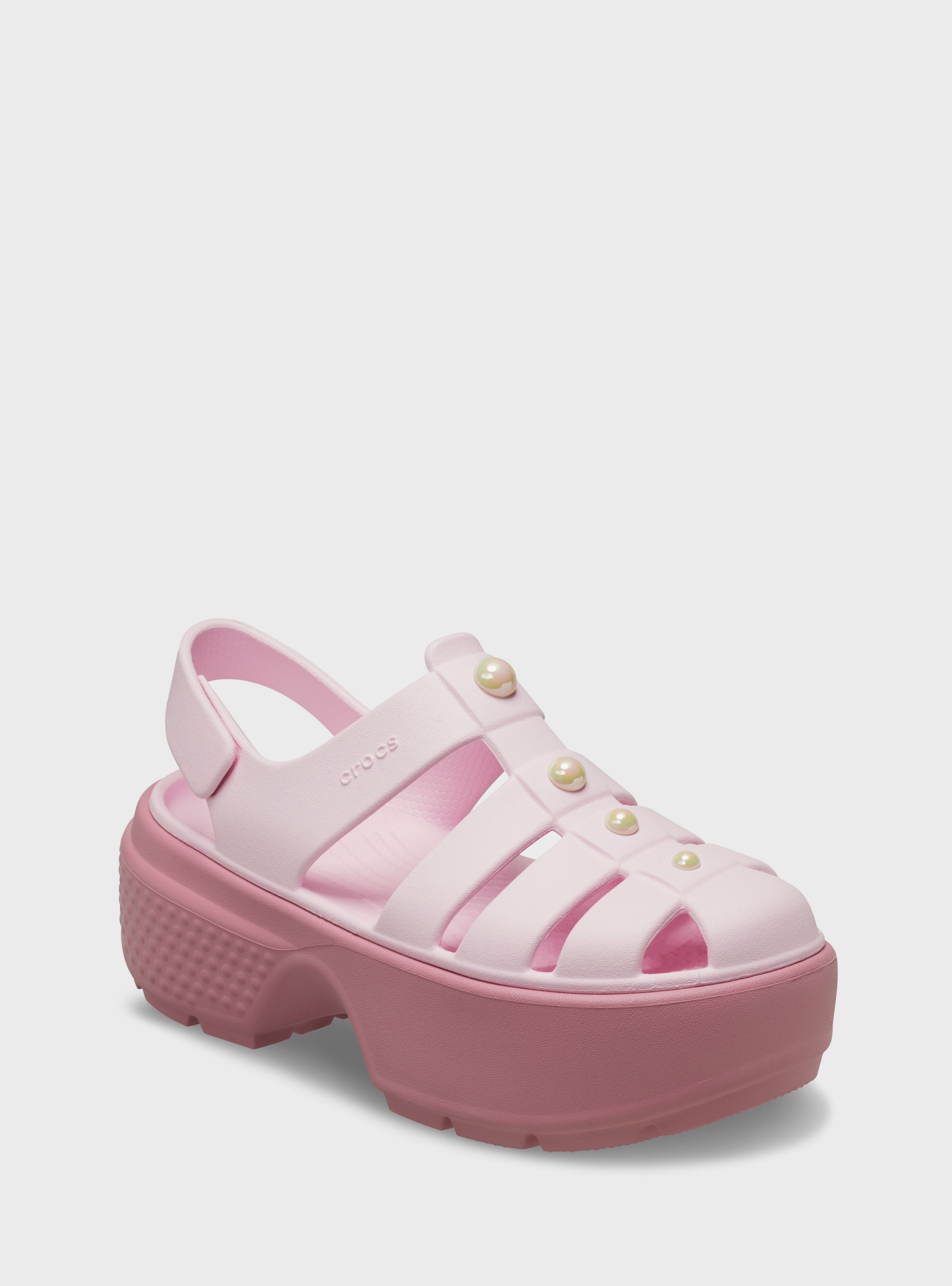 Crocs Stomp Fisherman Pearl Sandals - Pale Pink