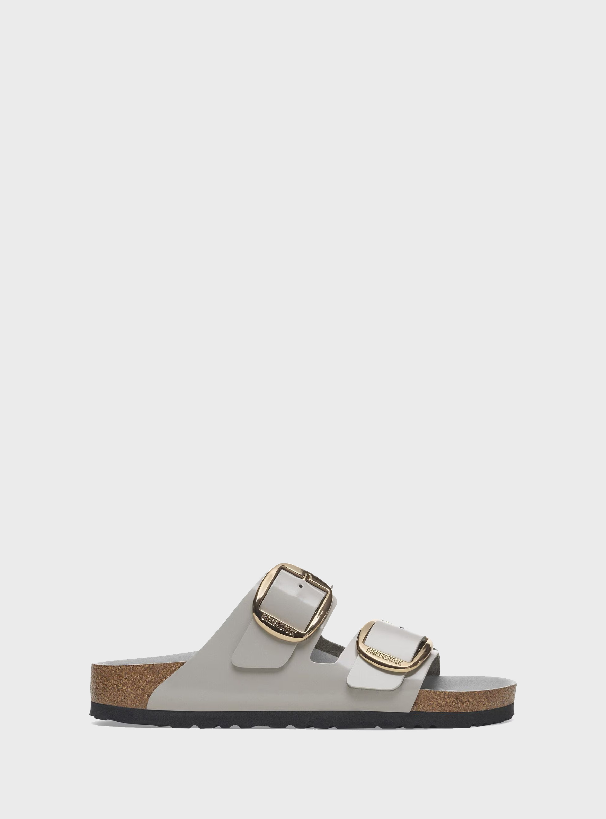 Birkenstock Arizona Big Buckle Narrow Fit Sandals High Shine - Light Grey