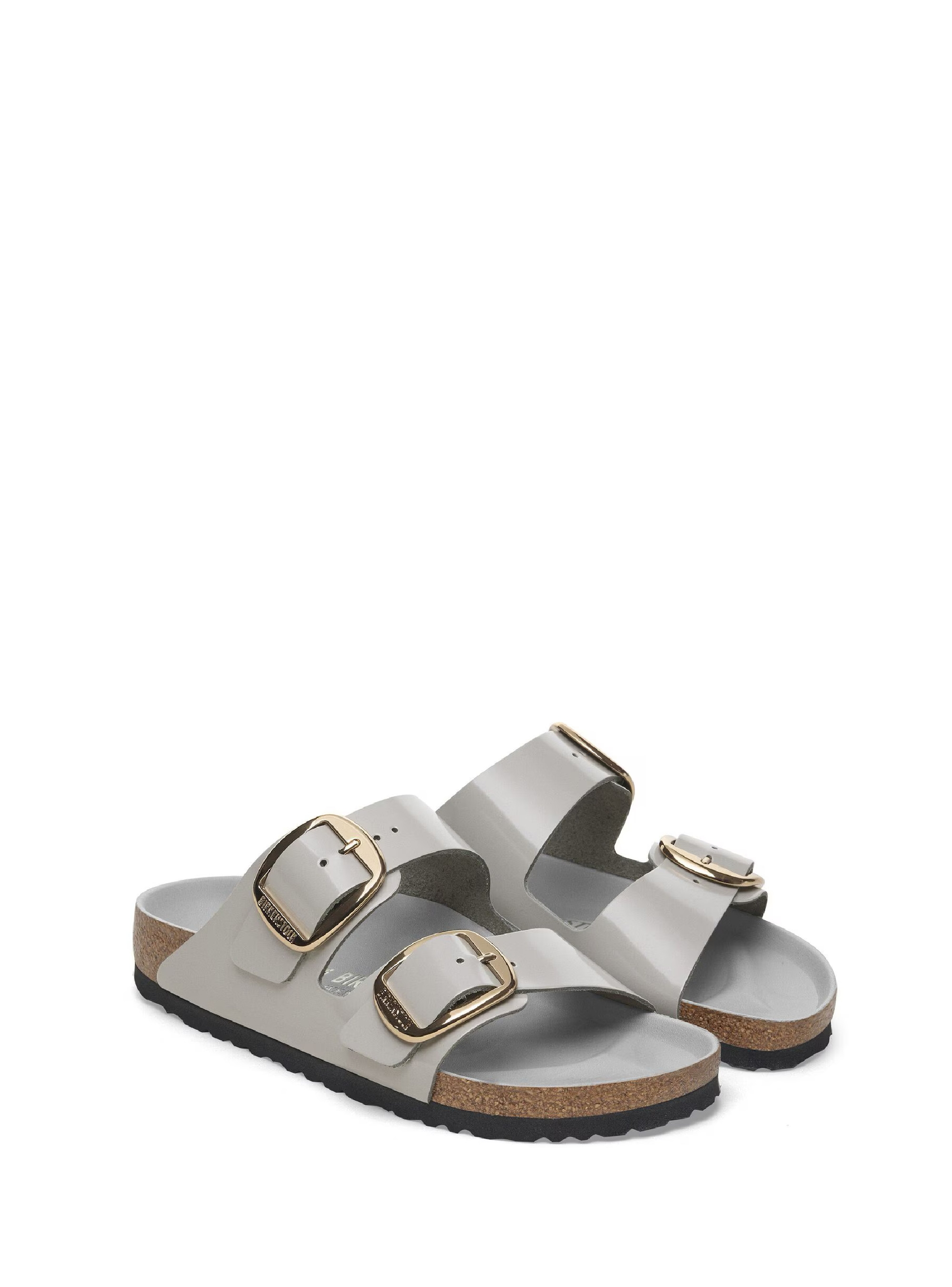 Birkenstock Arizona Big Buckle Narrow Fit Sandals High Shine - Light Grey