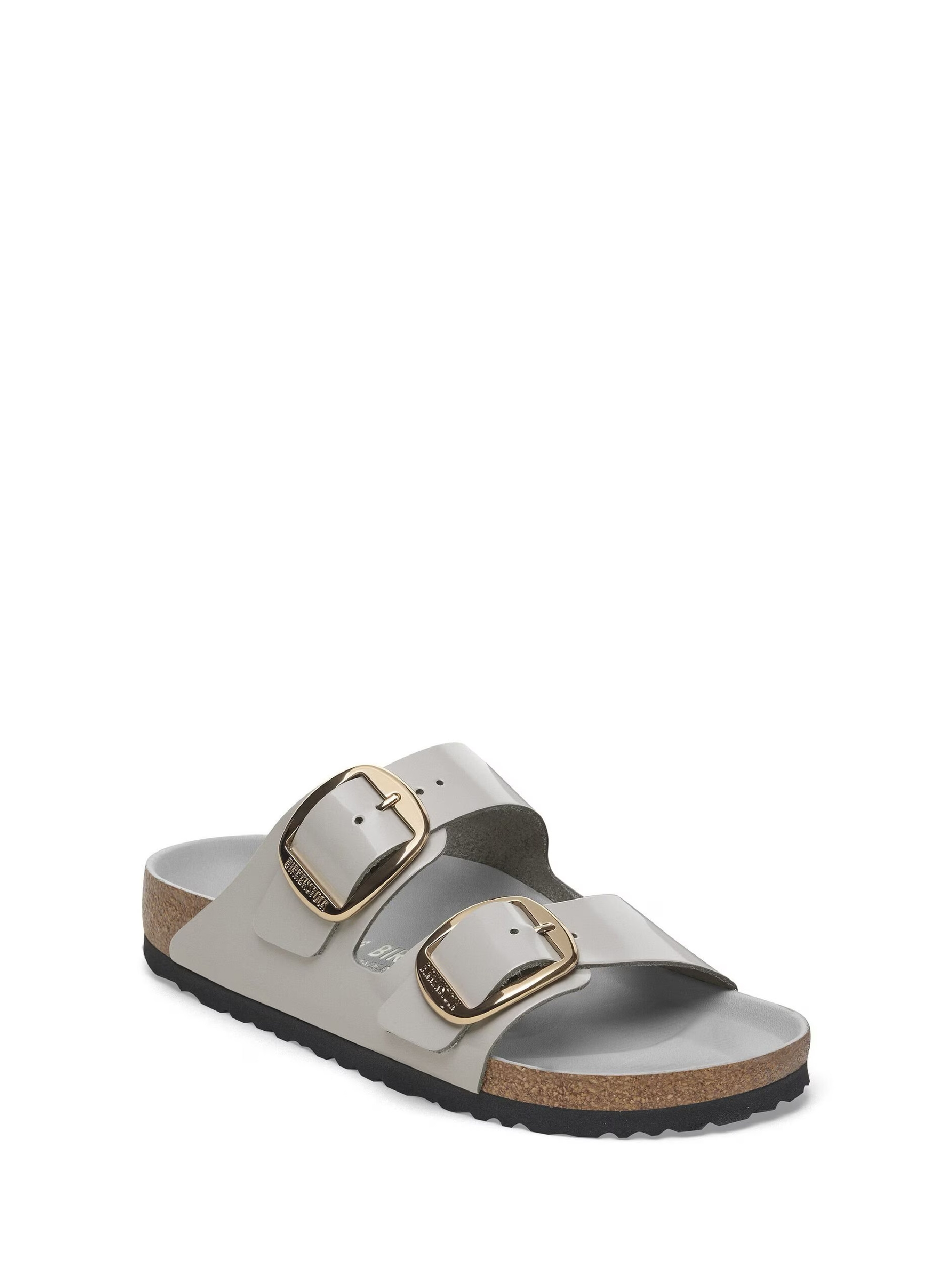 Birkenstock Arizona Big Buckle Narrow Fit Sandals High Shine - Light Grey