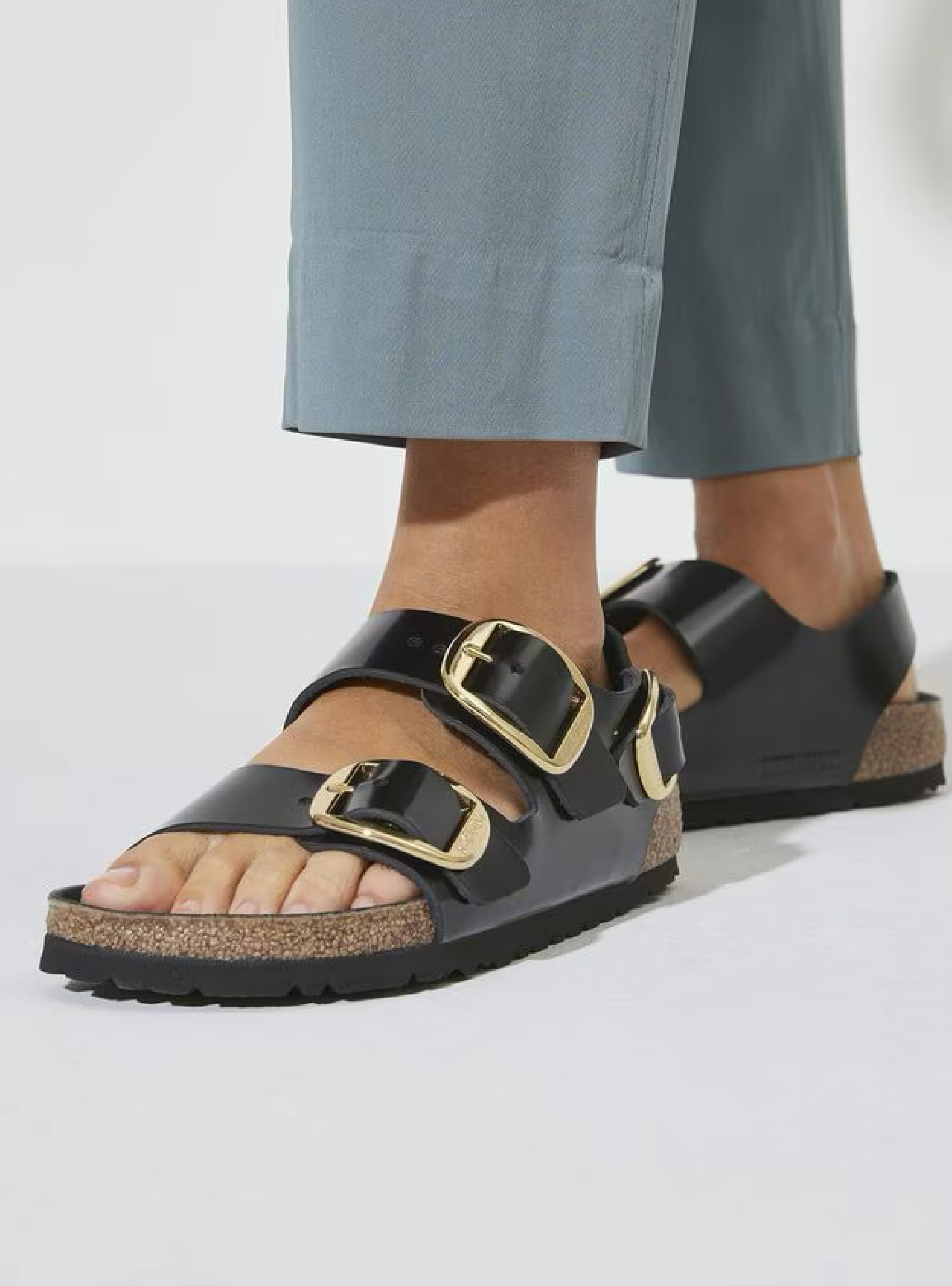 Birkenstock Milano Big Buckle Narrow Fit Sandals - Black