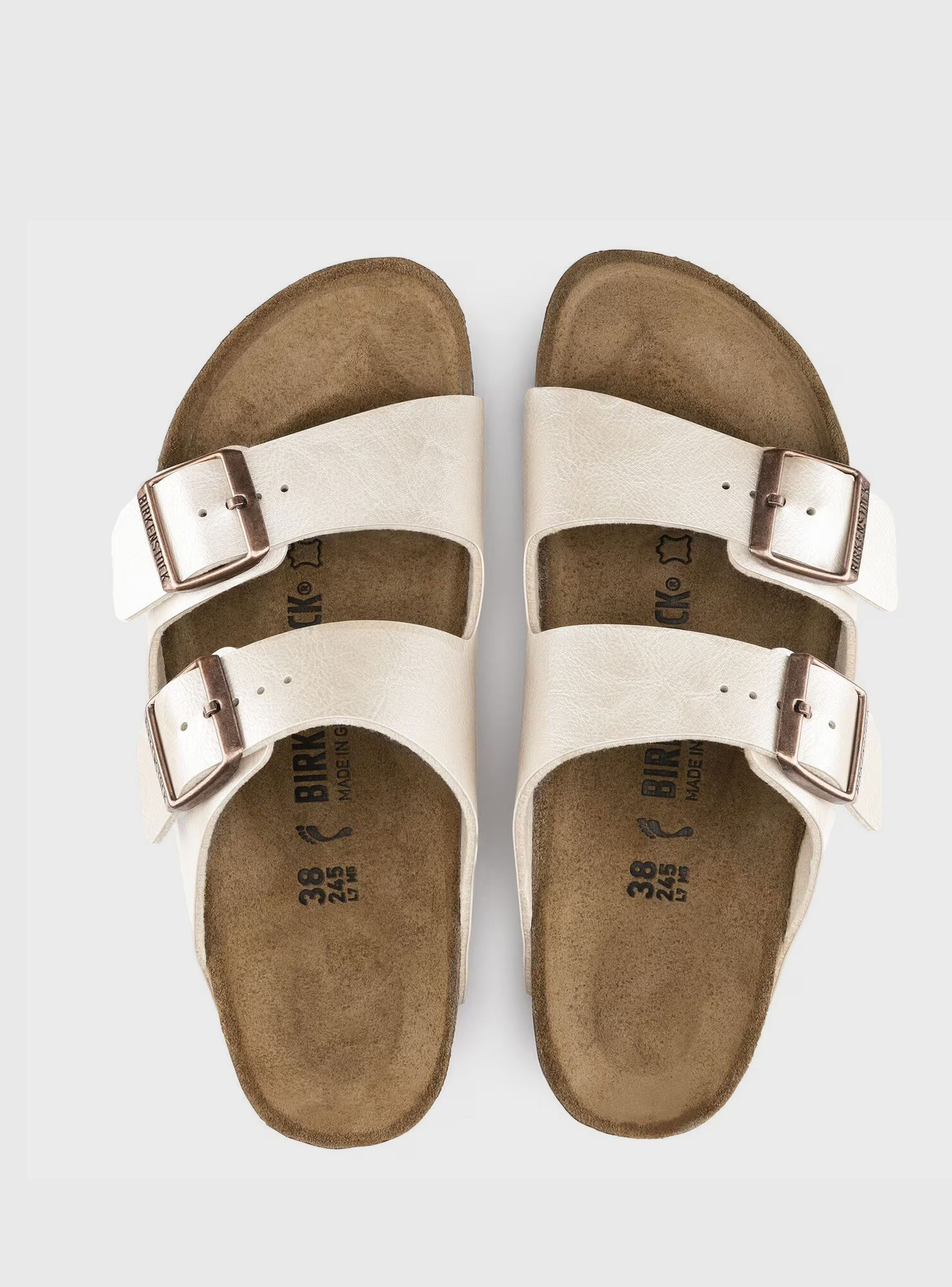 Birkenstock Arizona Birko Flor Narrow Fit Sandals - Pearl