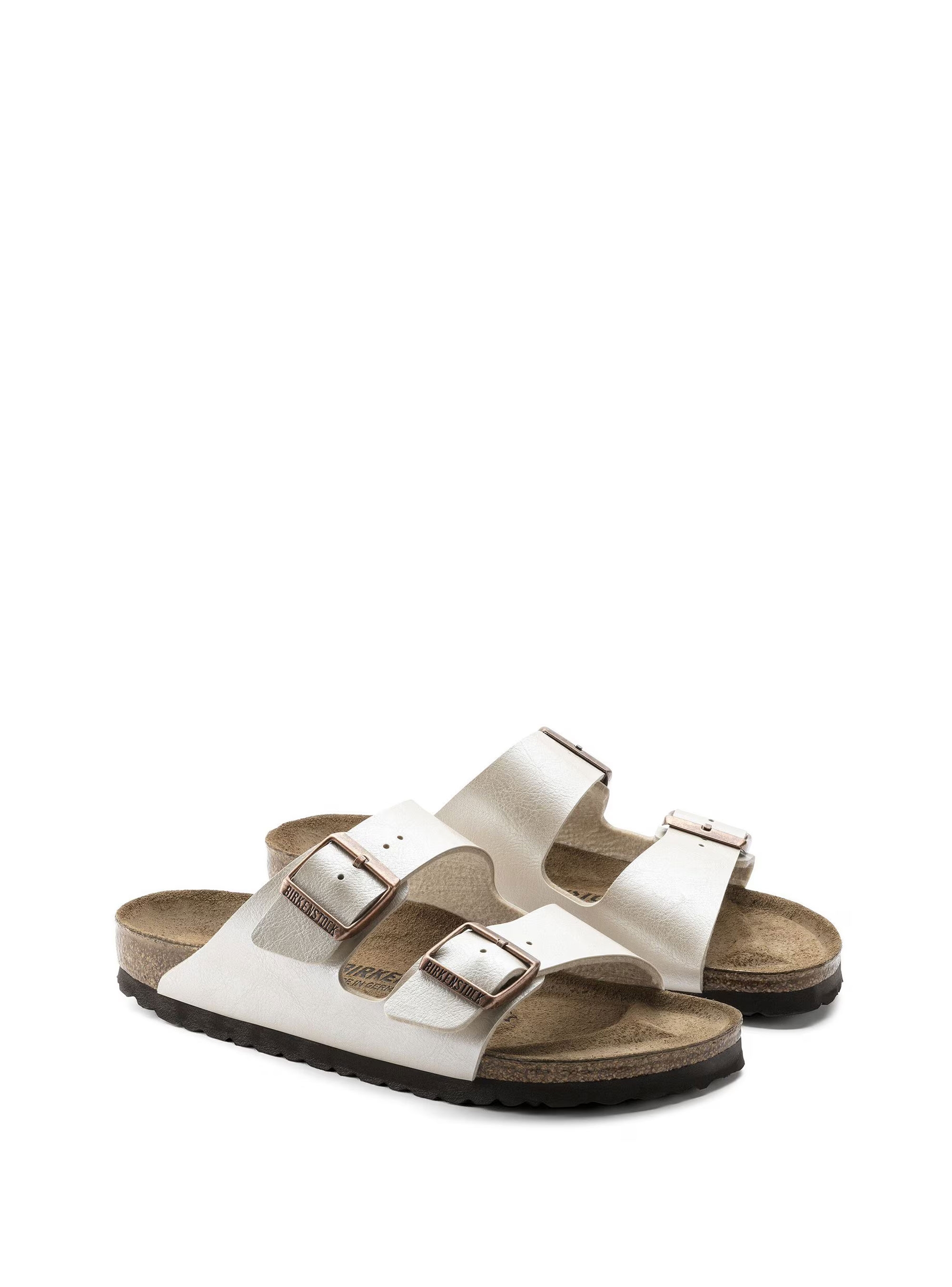 Birkenstock Arizona Birko Flor Narrow Fit Sandals - Pearl