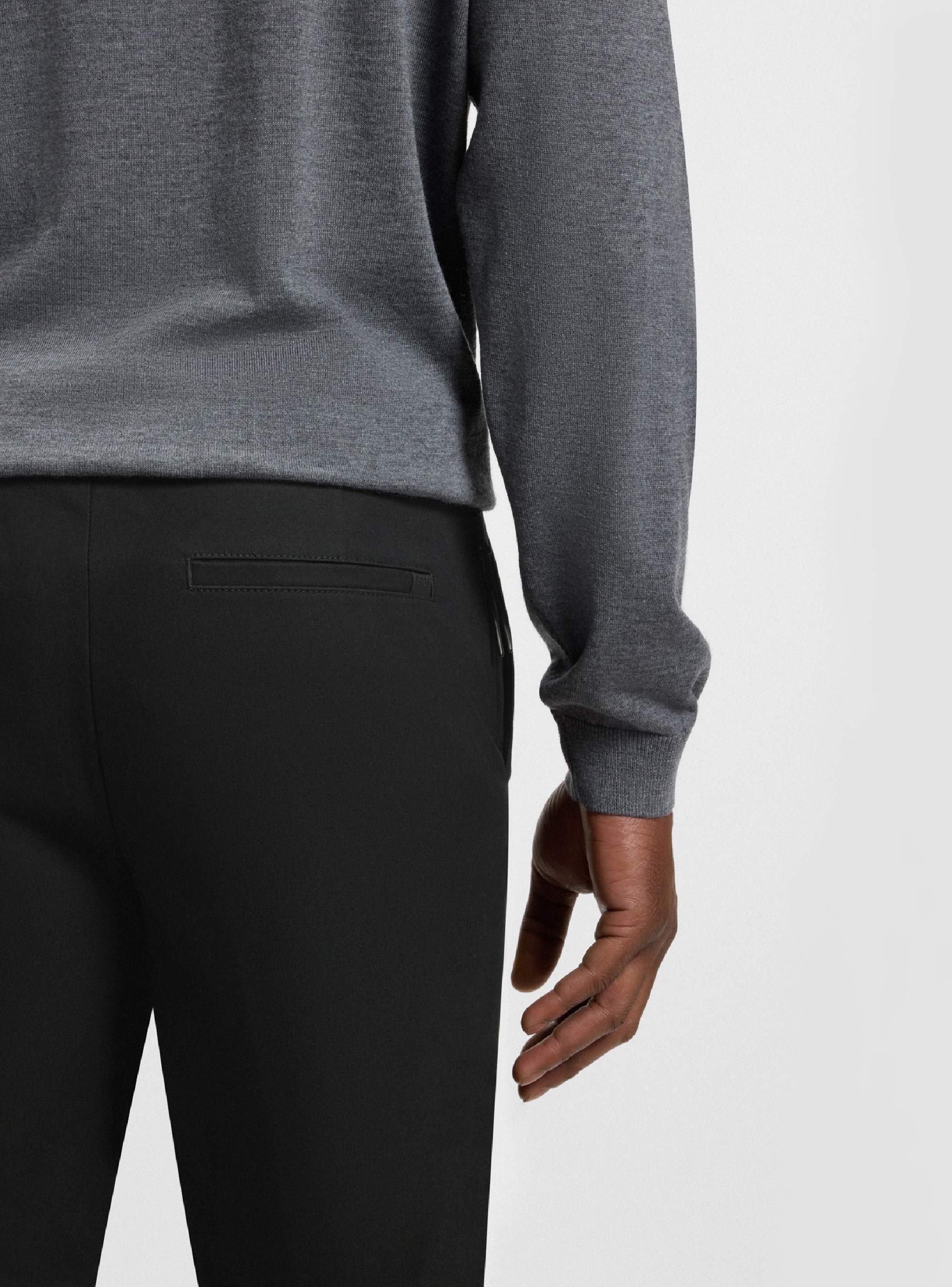 BOSS Slim-Fit Trousers In A Stretch-Cotton Blend P-Kaiton1-Zip - Black