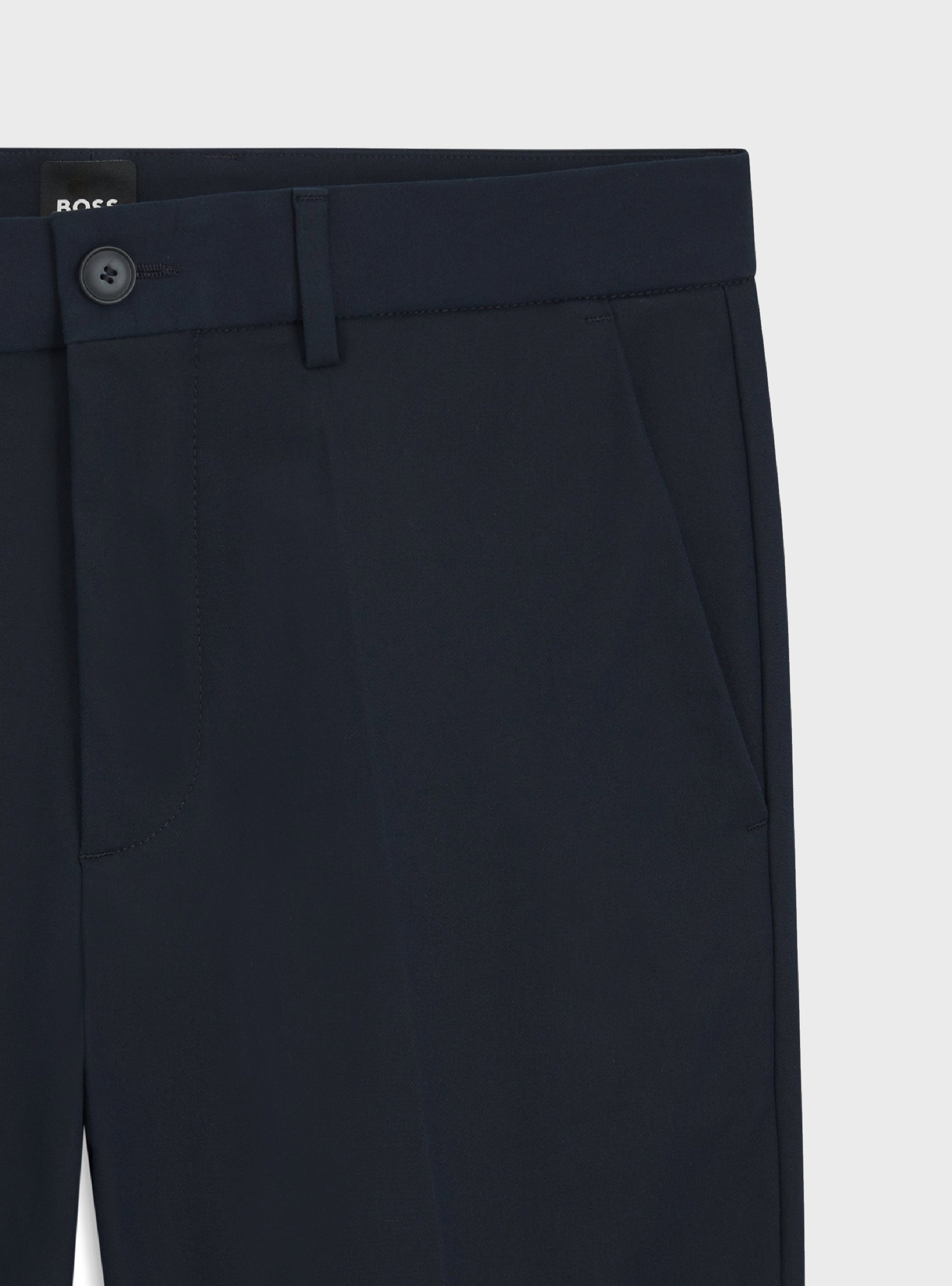 BOSS Slim-Fit Trousers In A Stretch-Cotton Blend P-Kaiton1-Zip - Dark Blue