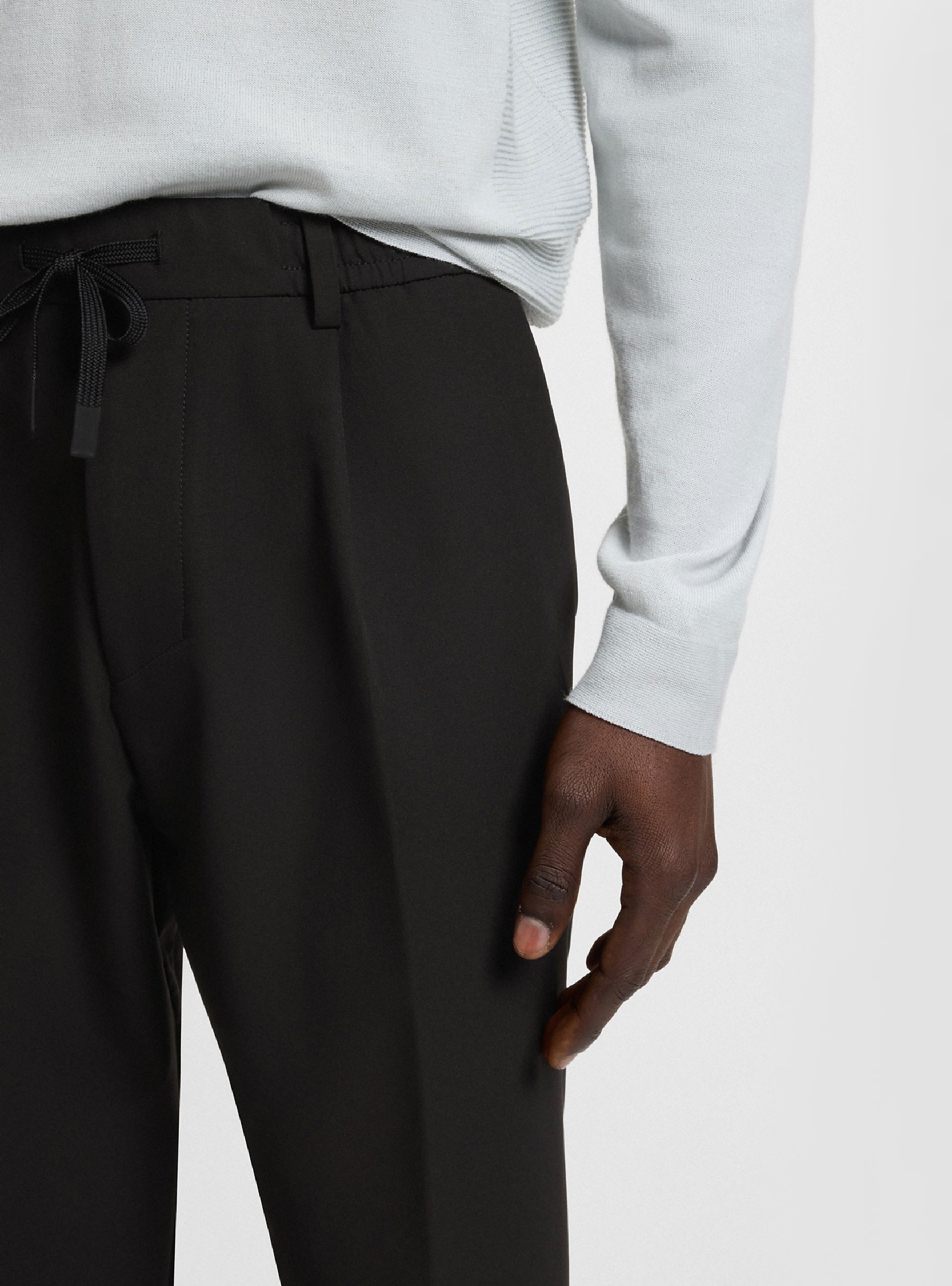 BOSS Tapered Fit Water Repellent Trousers T_Convert-Pleat - Black
