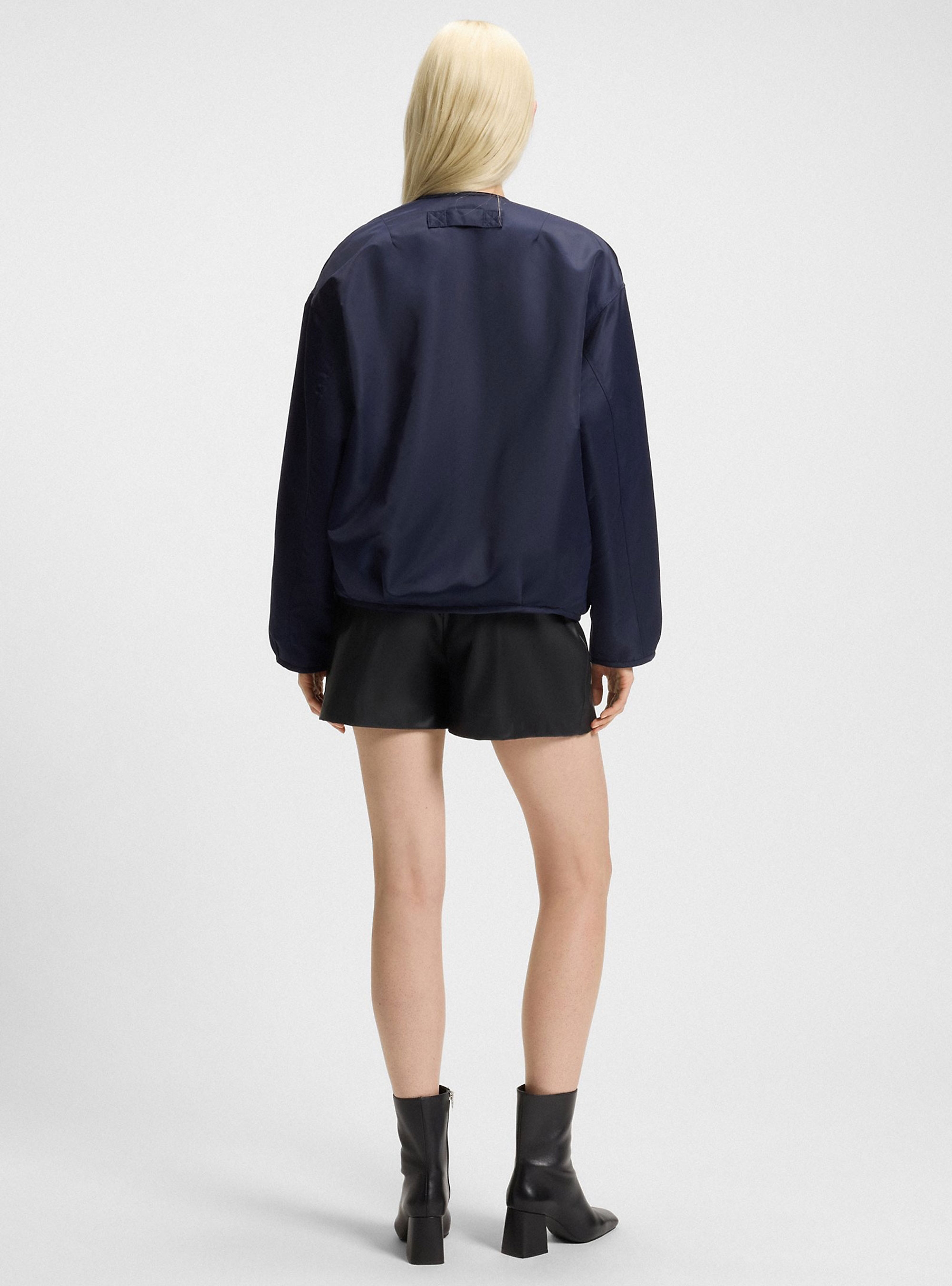 HUGO Reversible Jacket With Teddy And Water-Repellent Fabrics Falorana-1 - Navy