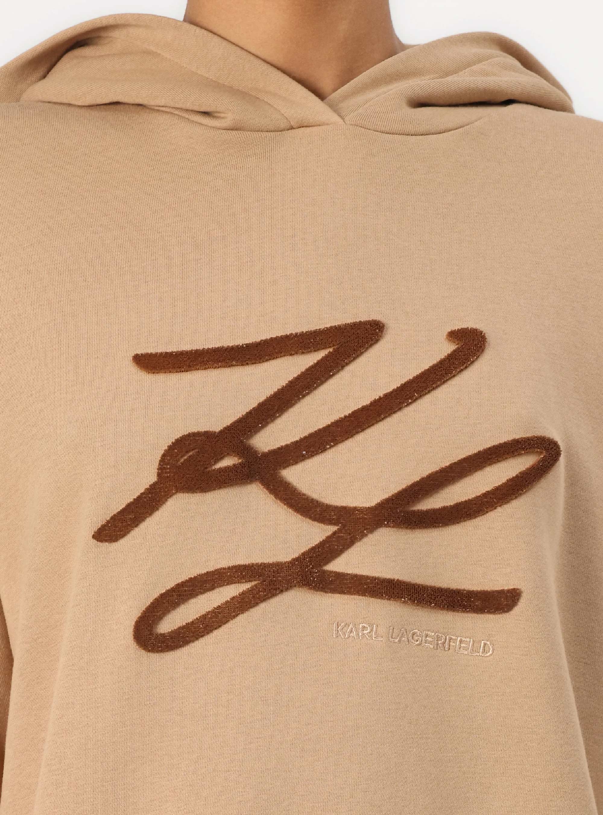 Karl Lagerfeld Autograph Hoodie - Beige