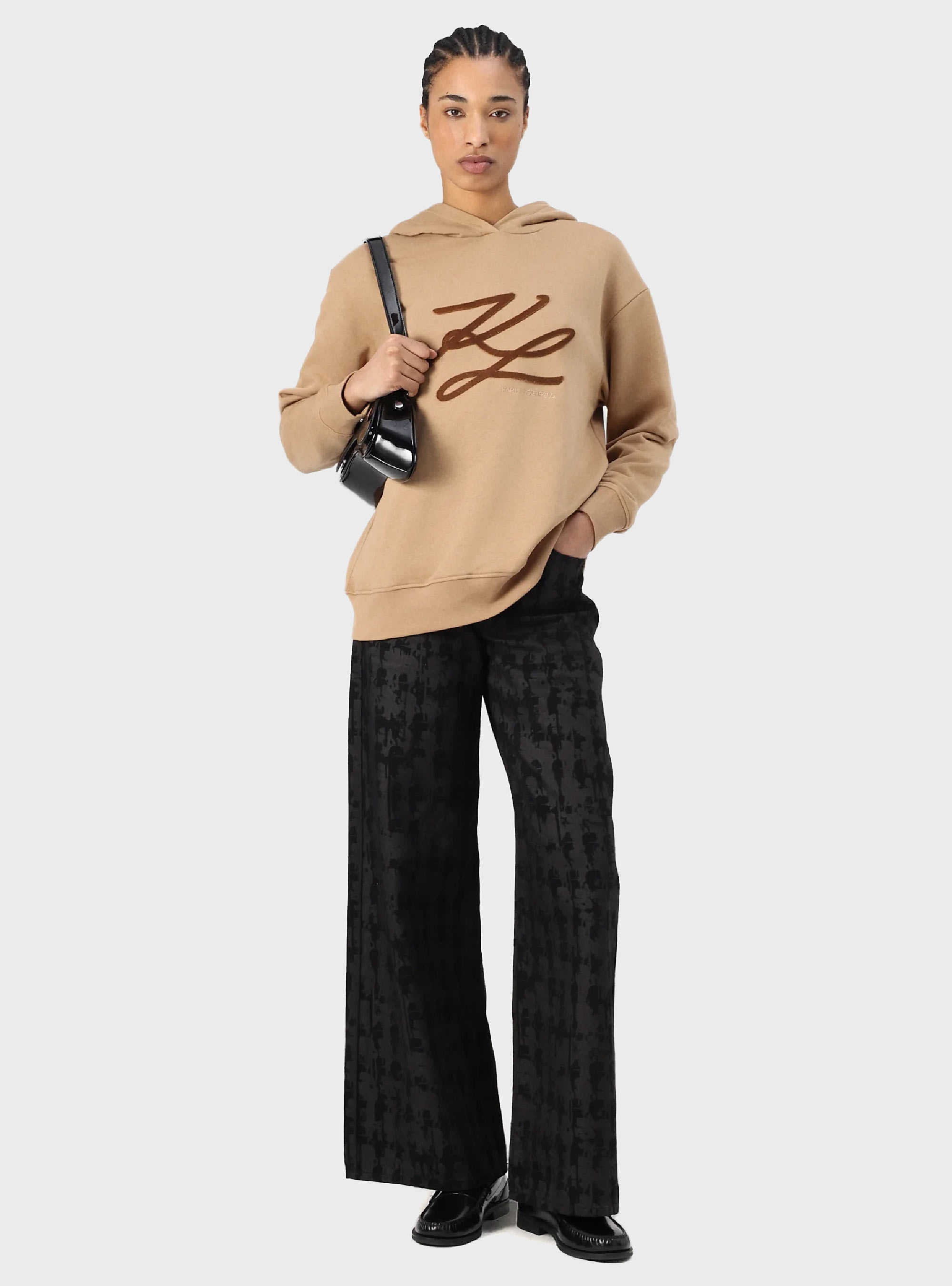 Karl Lagerfeld Autograph Hoodie - Beige