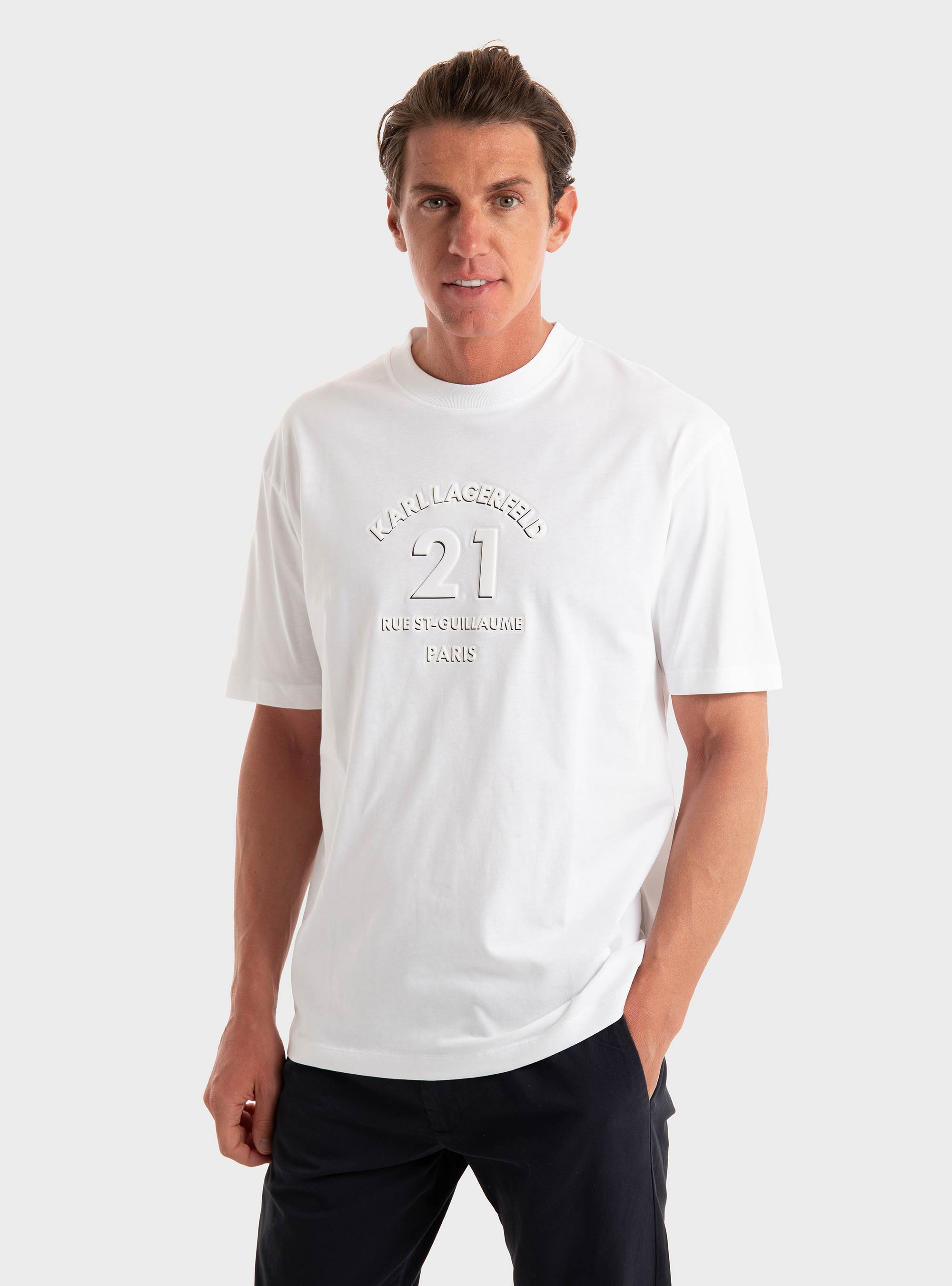 Karl Lagerfeld Loose Fit T-Shirt - White