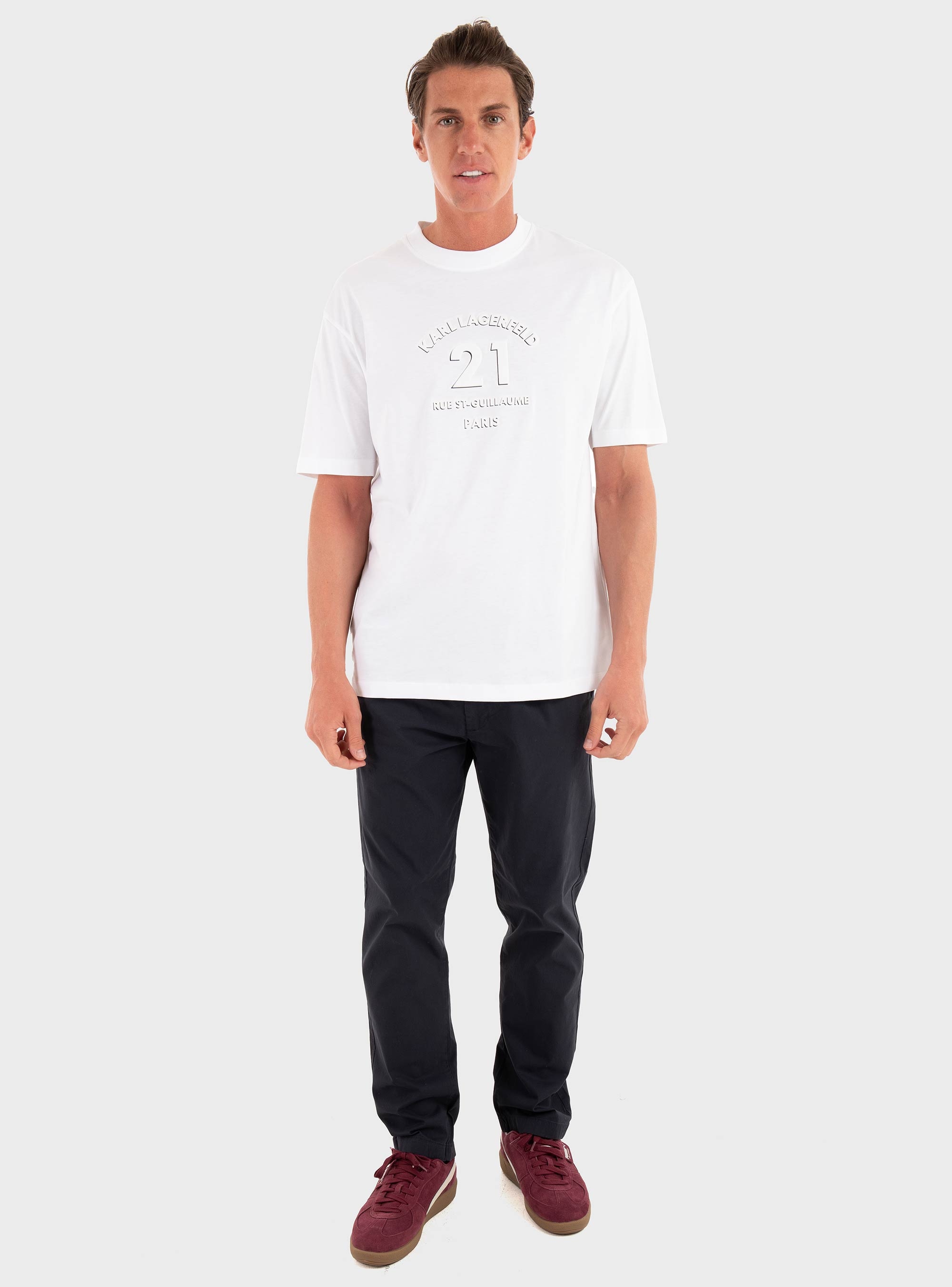 Karl Lagerfeld Loose Fit T-Shirt - White