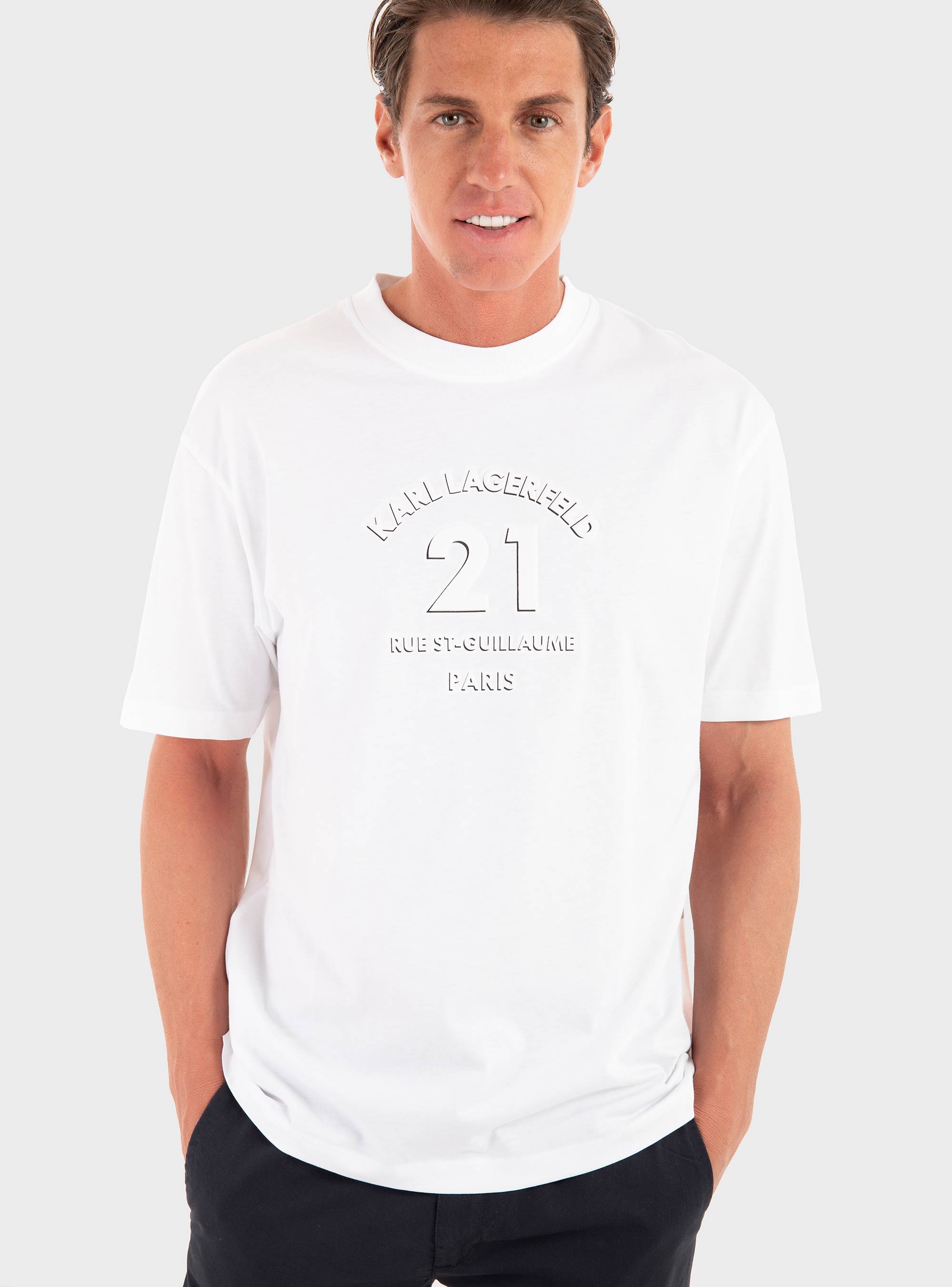 Karl Lagerfeld Loose Fit T-Shirt - White