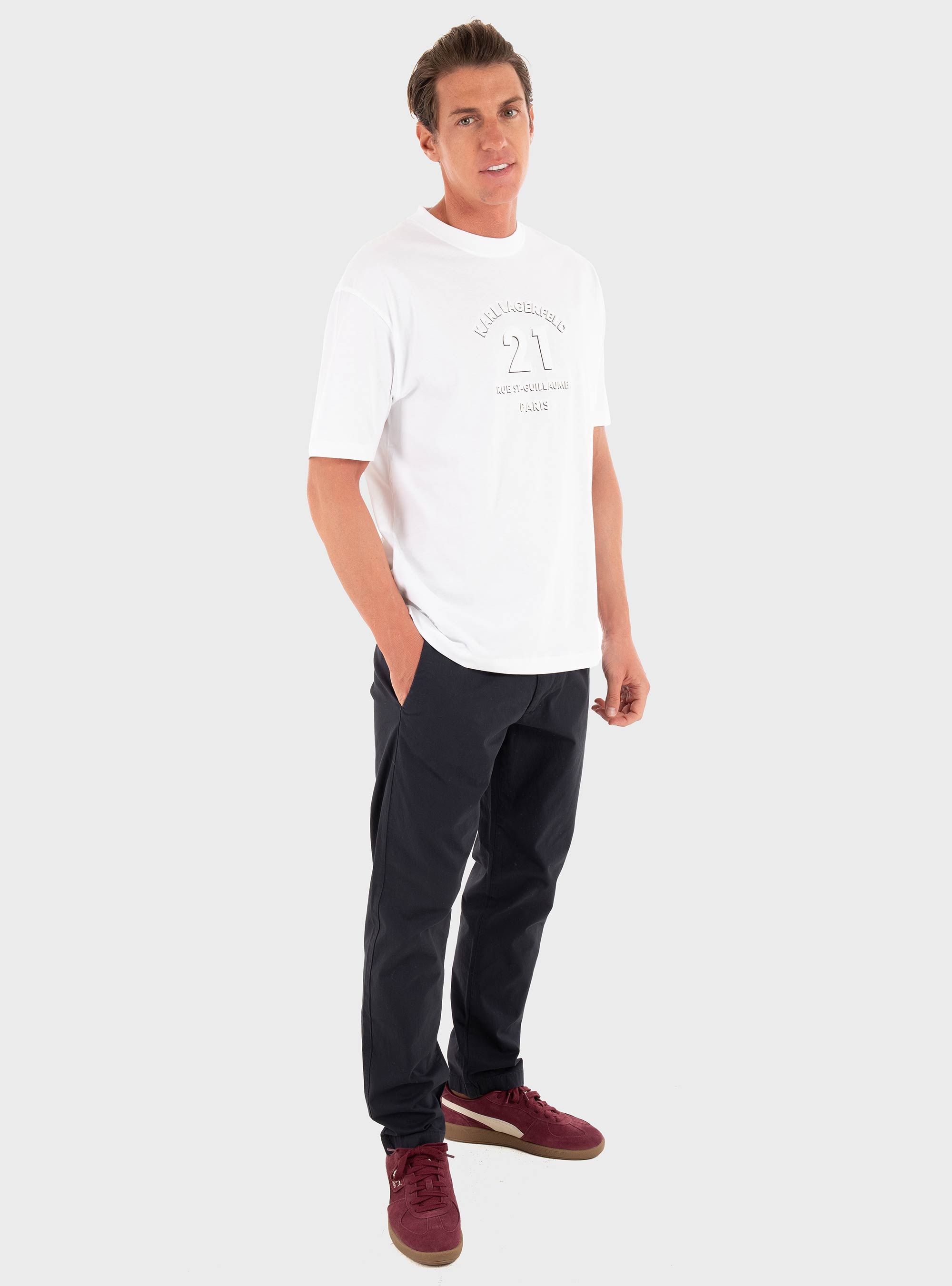 Karl Lagerfeld Loose Fit T-Shirt - White