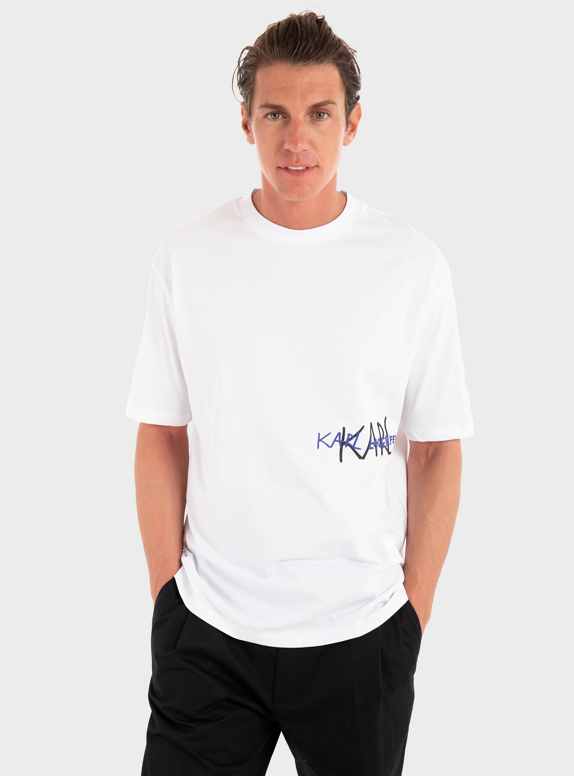 Karl Lagerfeld Loose Fit T-Shirt - White